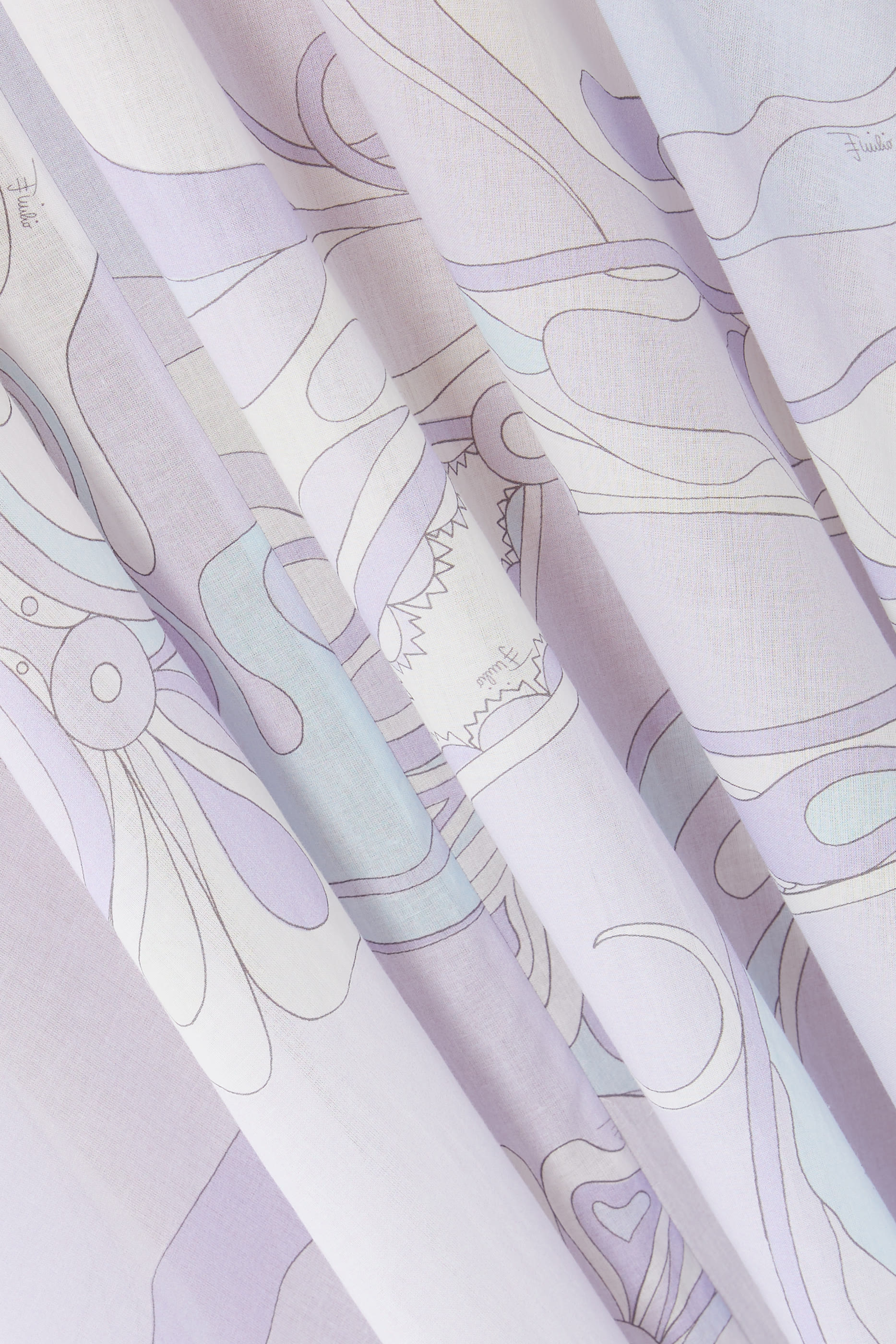 تنورة طويلة بنقشة أوركيدي قطن