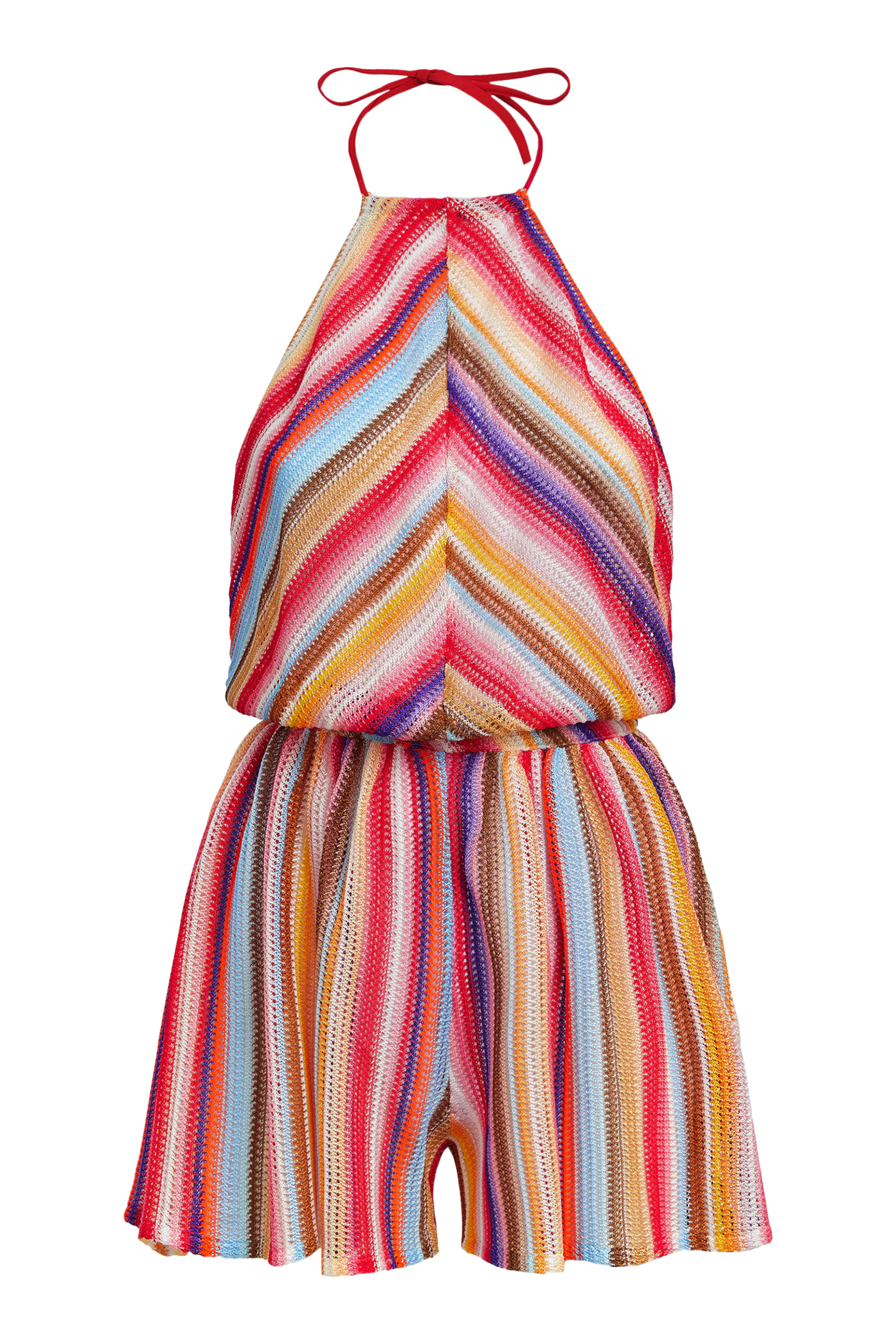 بلاي سوت مخطط نسيج كروشيه