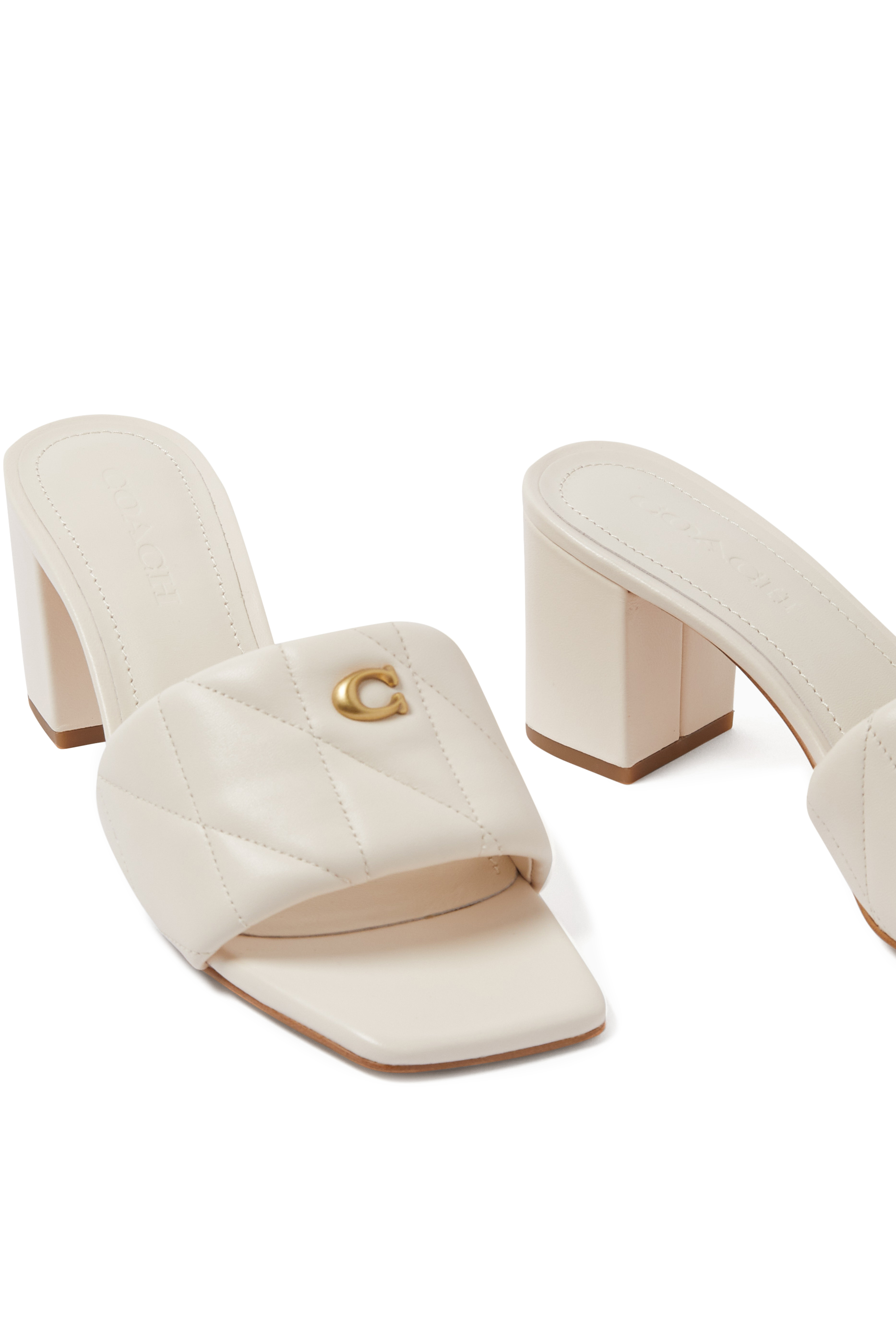 صندل هولي بكعب 65 عريض بتصميم مبطن