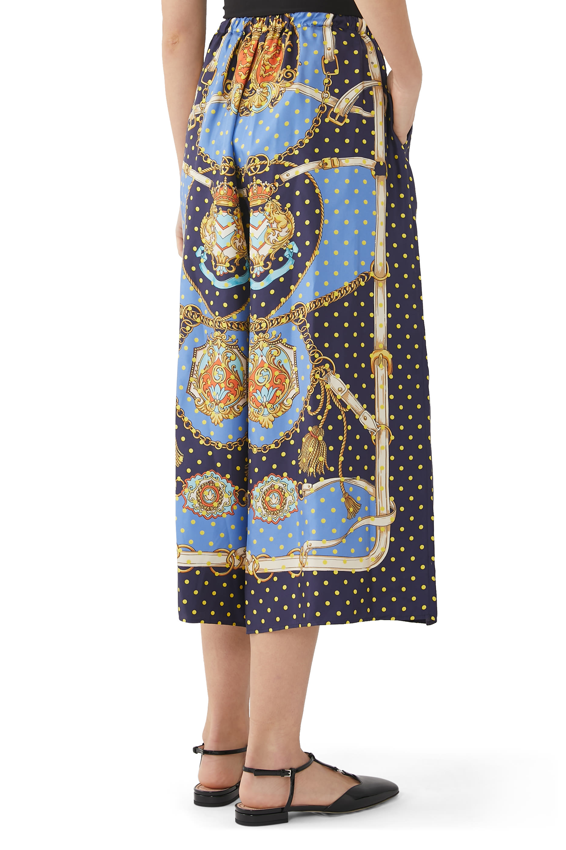 بنطال حرير بطبعات