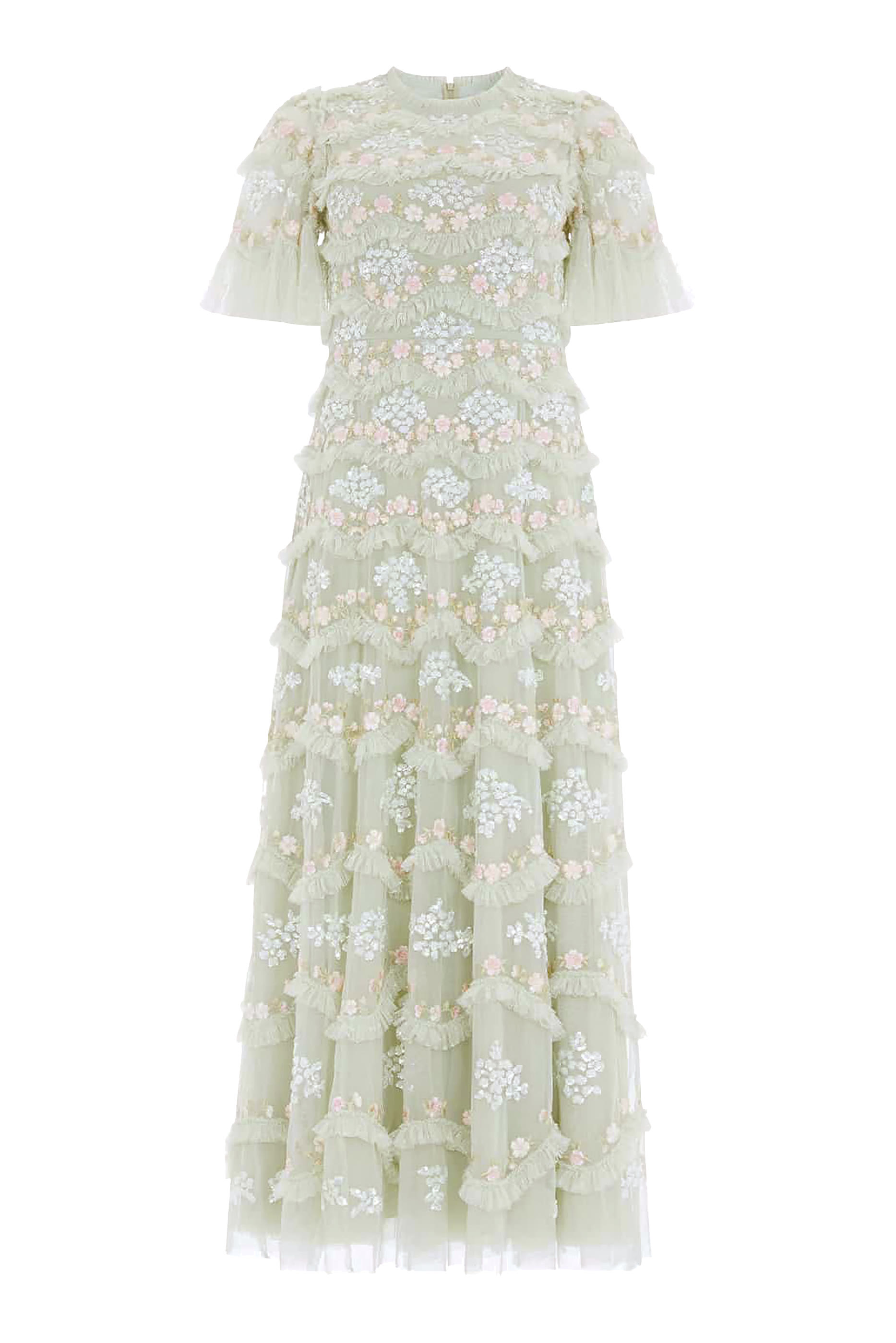 فستان سهرة ديزي بتصميم متموج بطول الكاحل