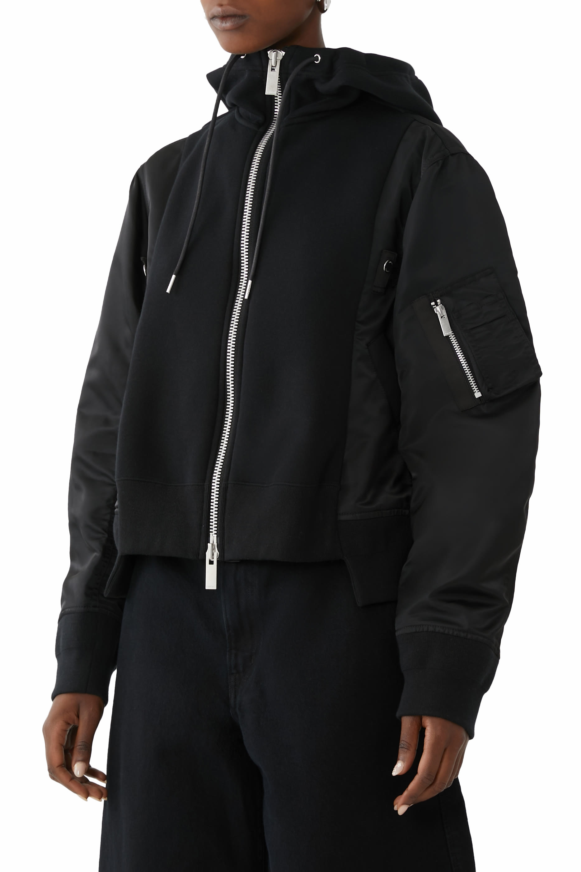 هودي سبونج سويت x نايلون تويل