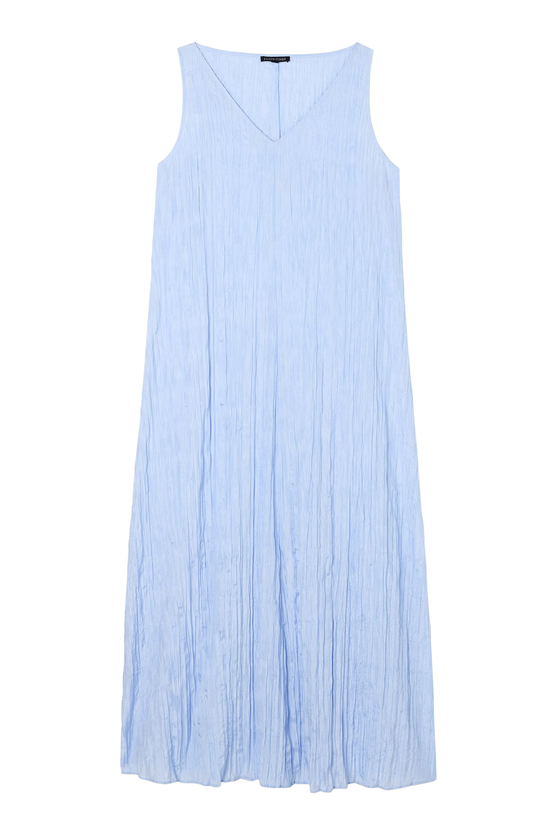 فستان كراشد بياقة على شكل حرف V حرير