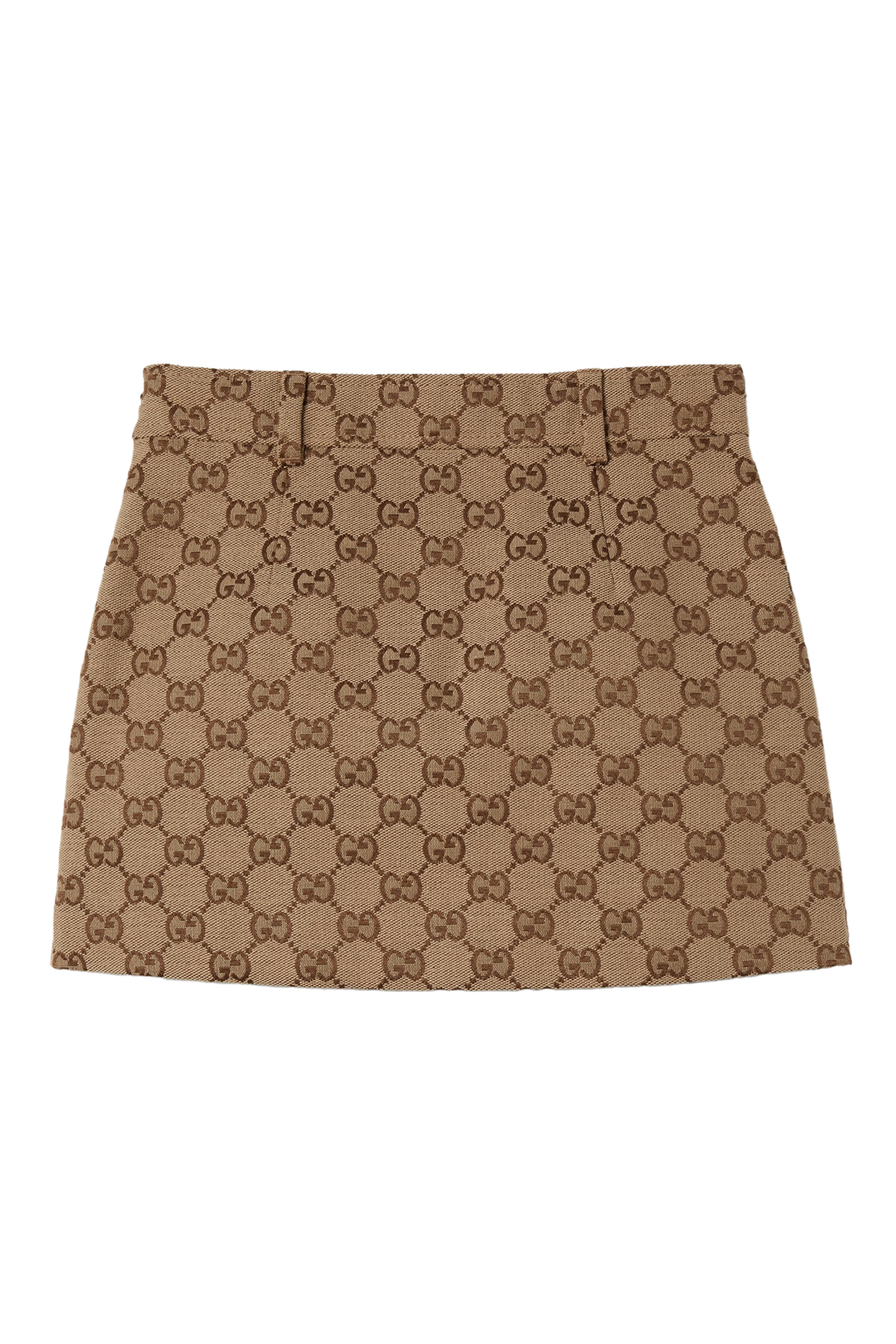 تنورة قماش قنب بنقشة حرفي شعار الماركة للأطفال