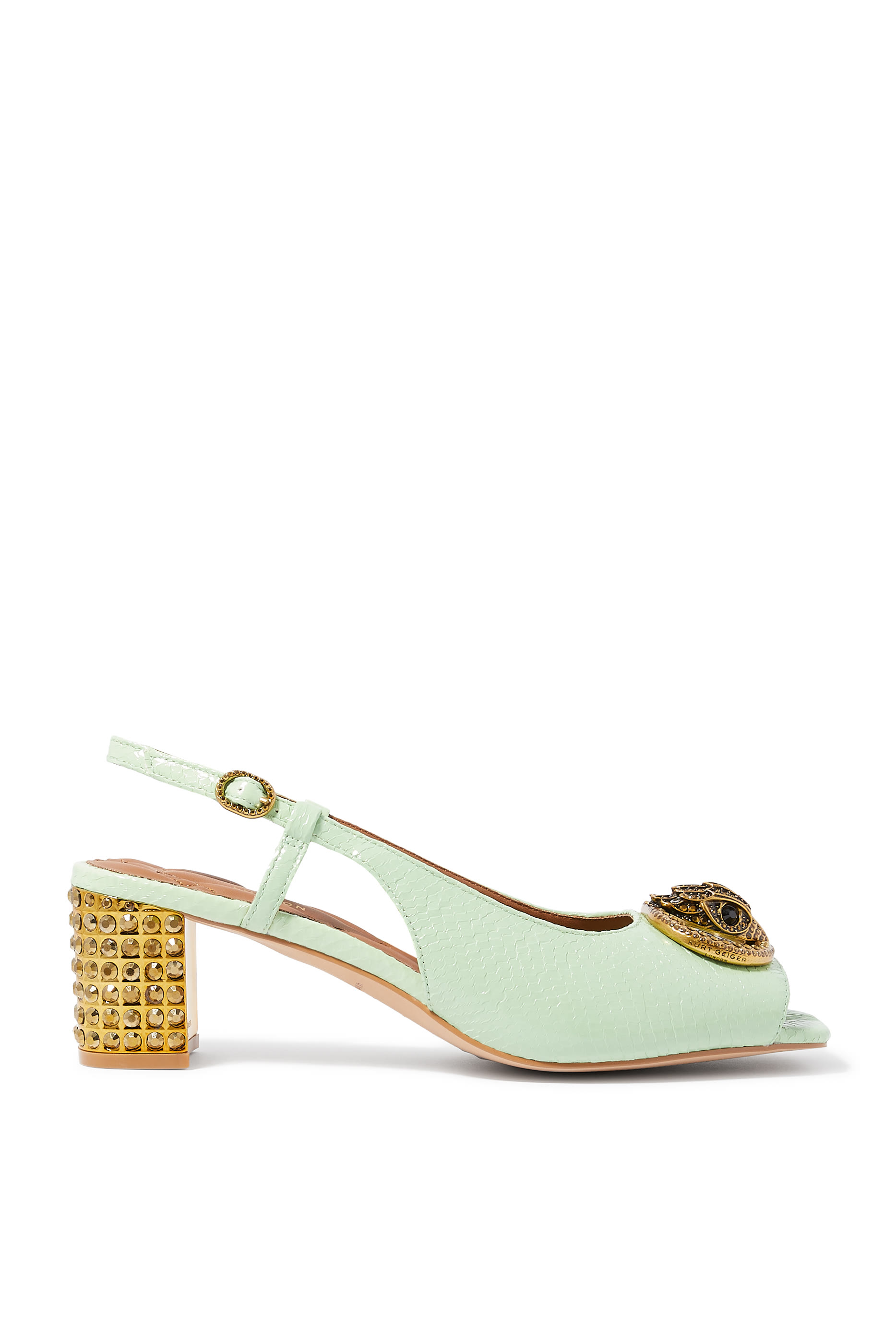 حذاء تشيليسا بكعب 60 ونعل عريض بسير خلفي