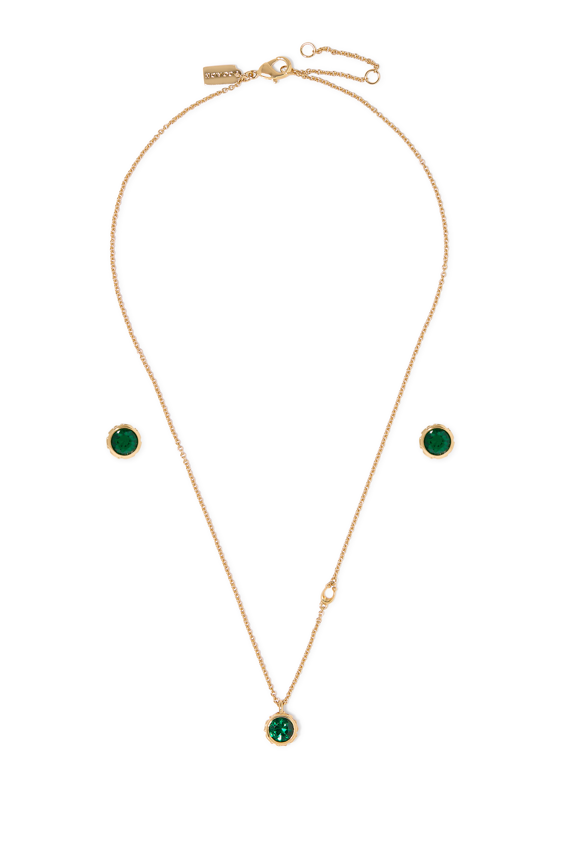 طقم قلادة وأقراط بأحجار