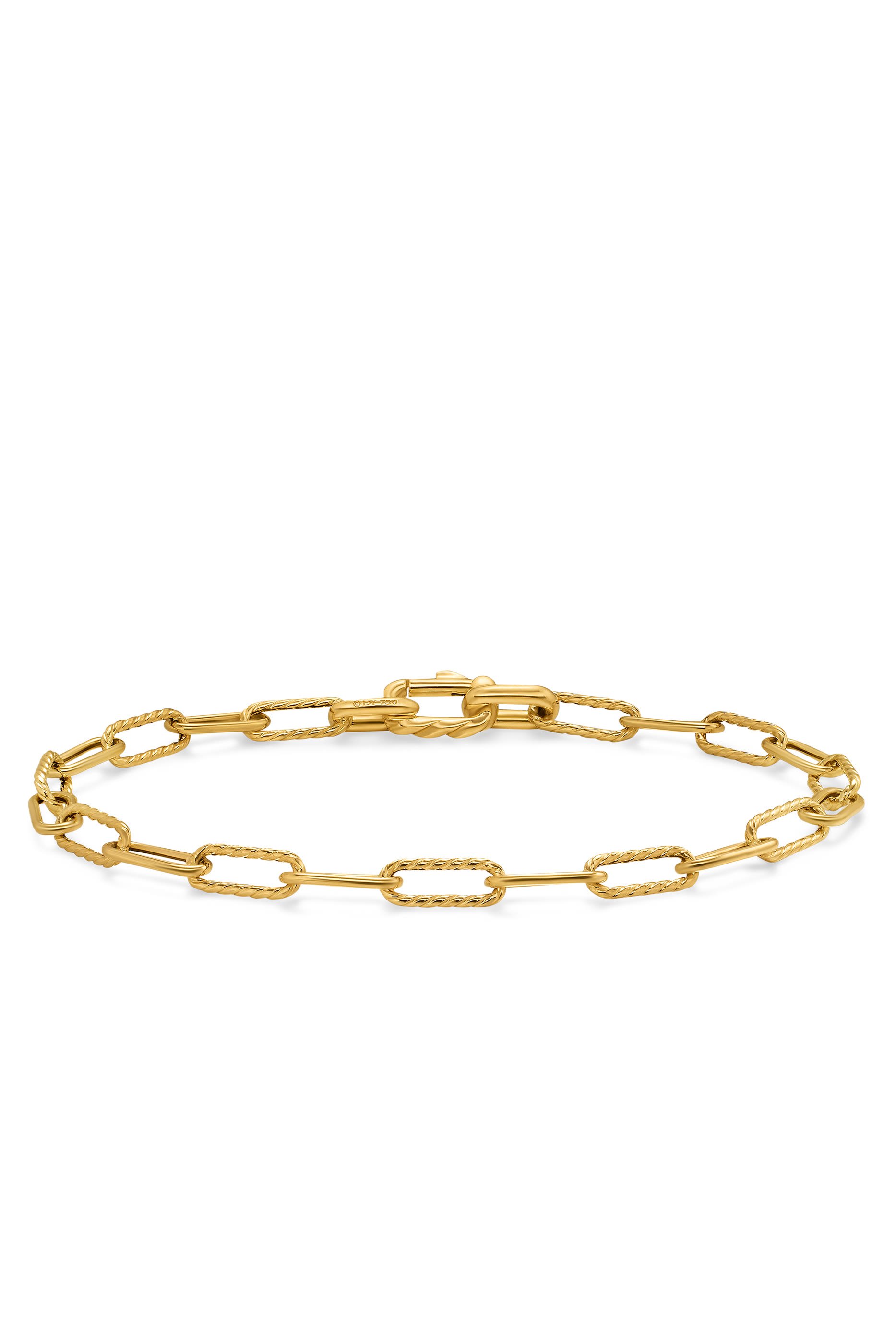 سوار سلسلة ماديسون بشعار الماركة، ذهب أصفر عيار 18