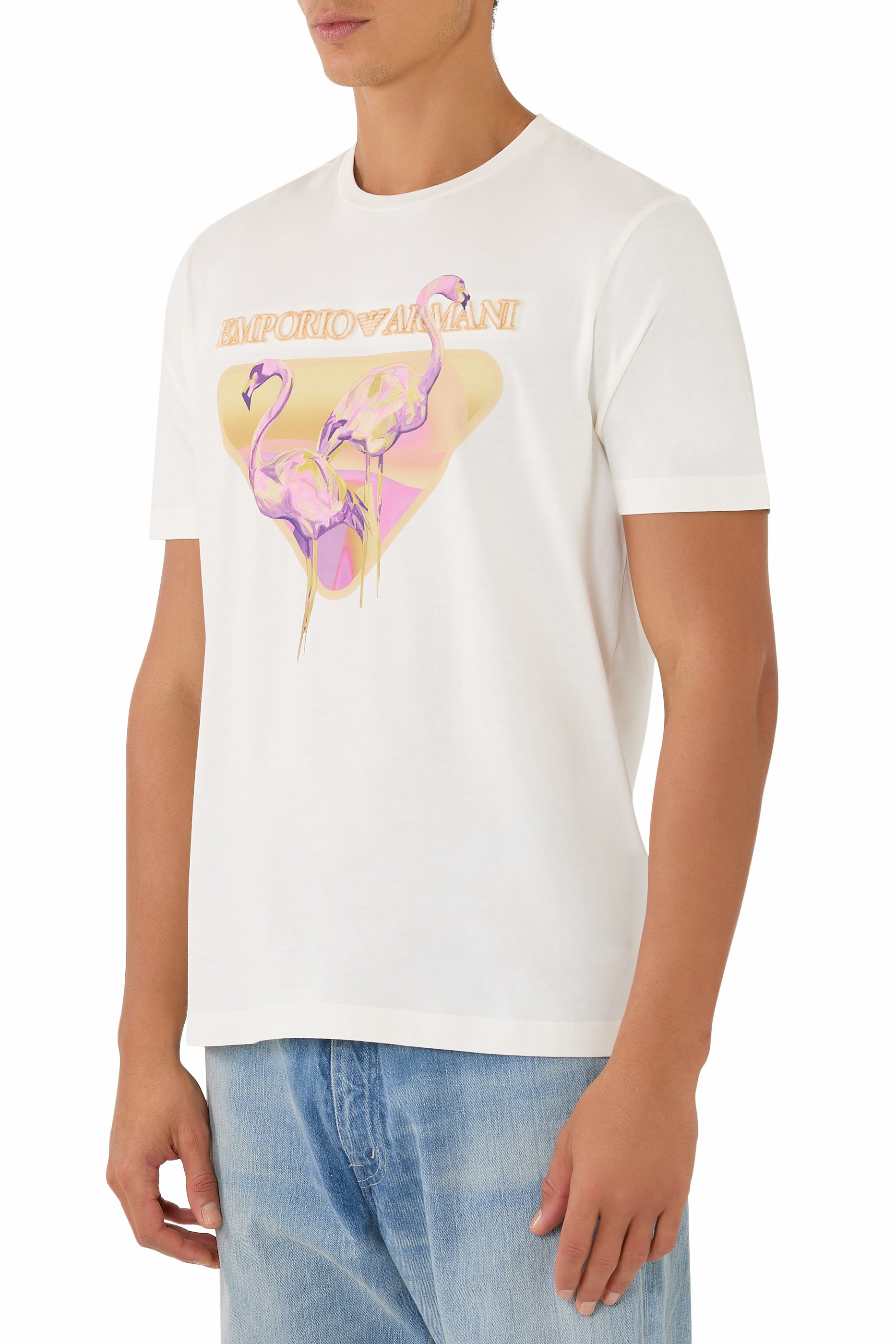 تيشيرت بنقشة غرافيكية جيرسيه