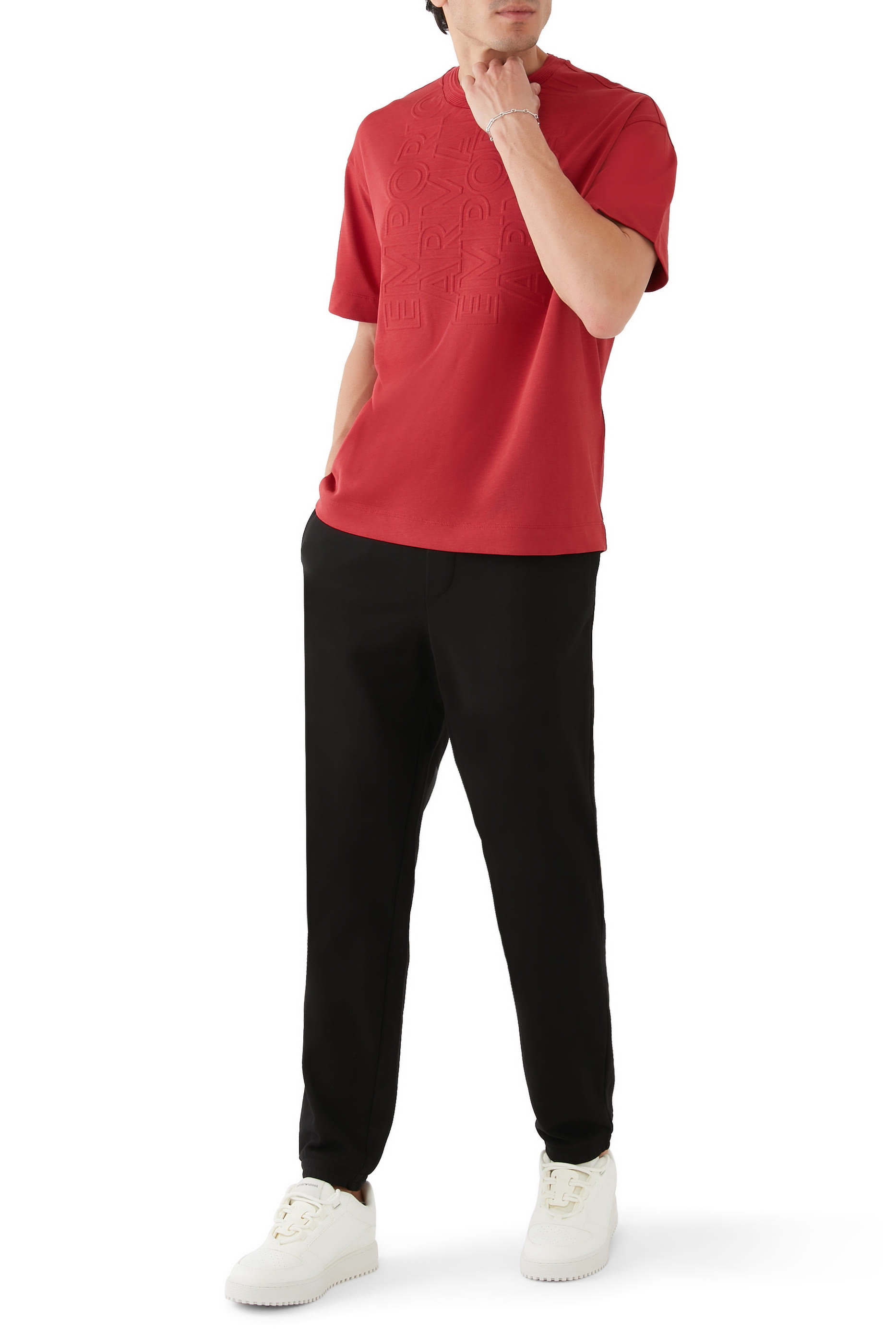 تيشيرت بشعار الماركة قطن جيرسيه