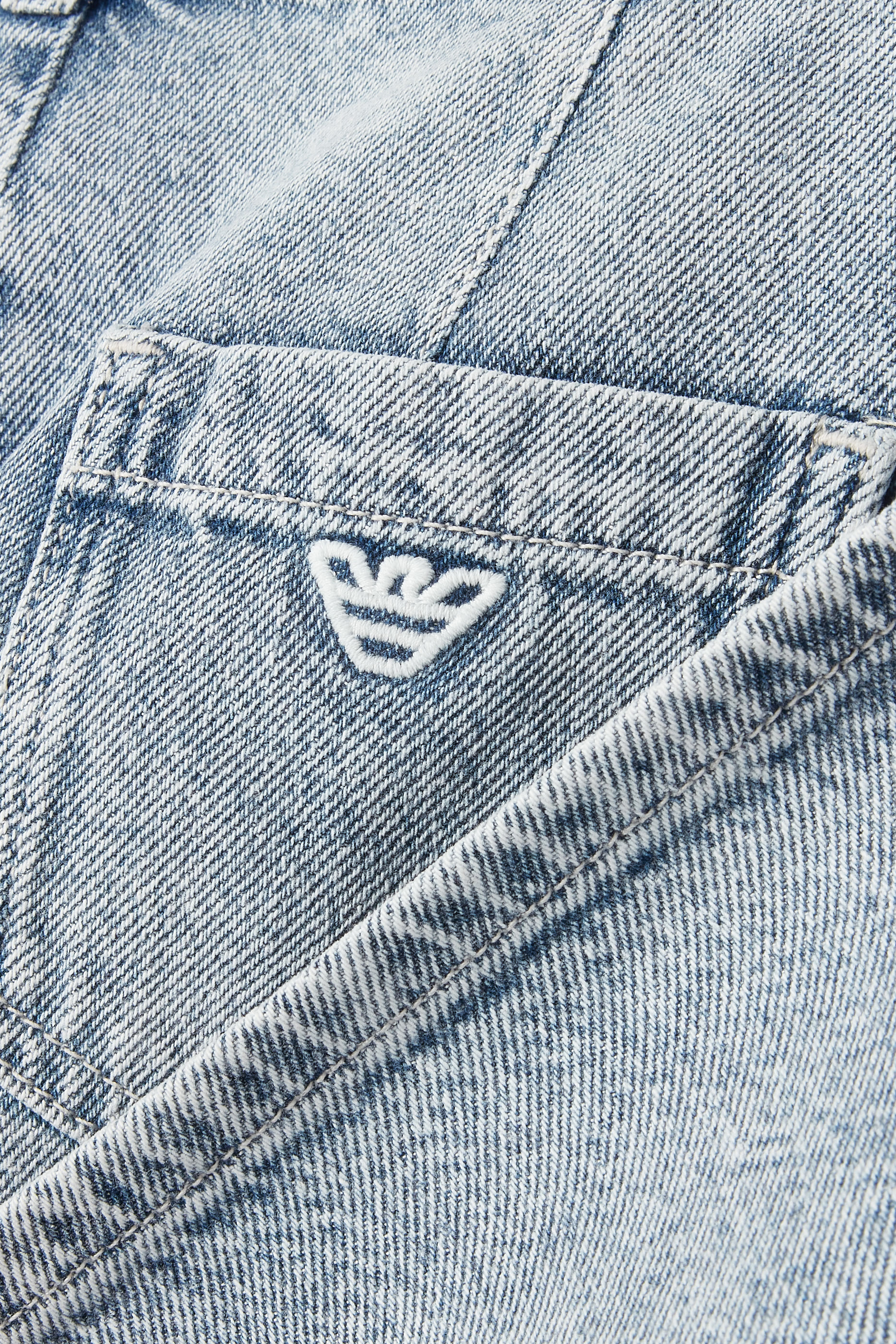 بنطال جينز دنيم بقصة ساق واسعة للأطفال