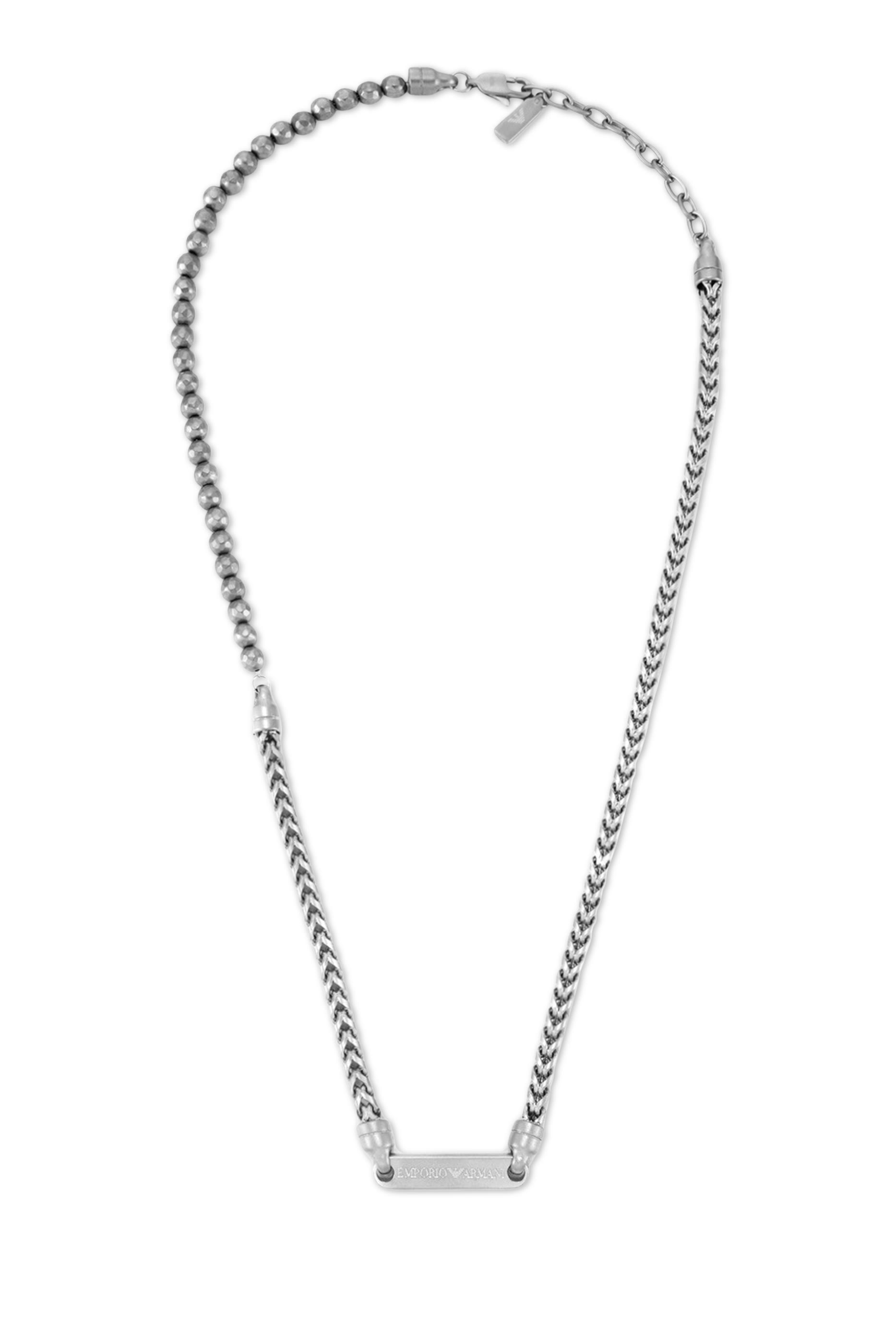 قلادة بشعار الماركة، فضة