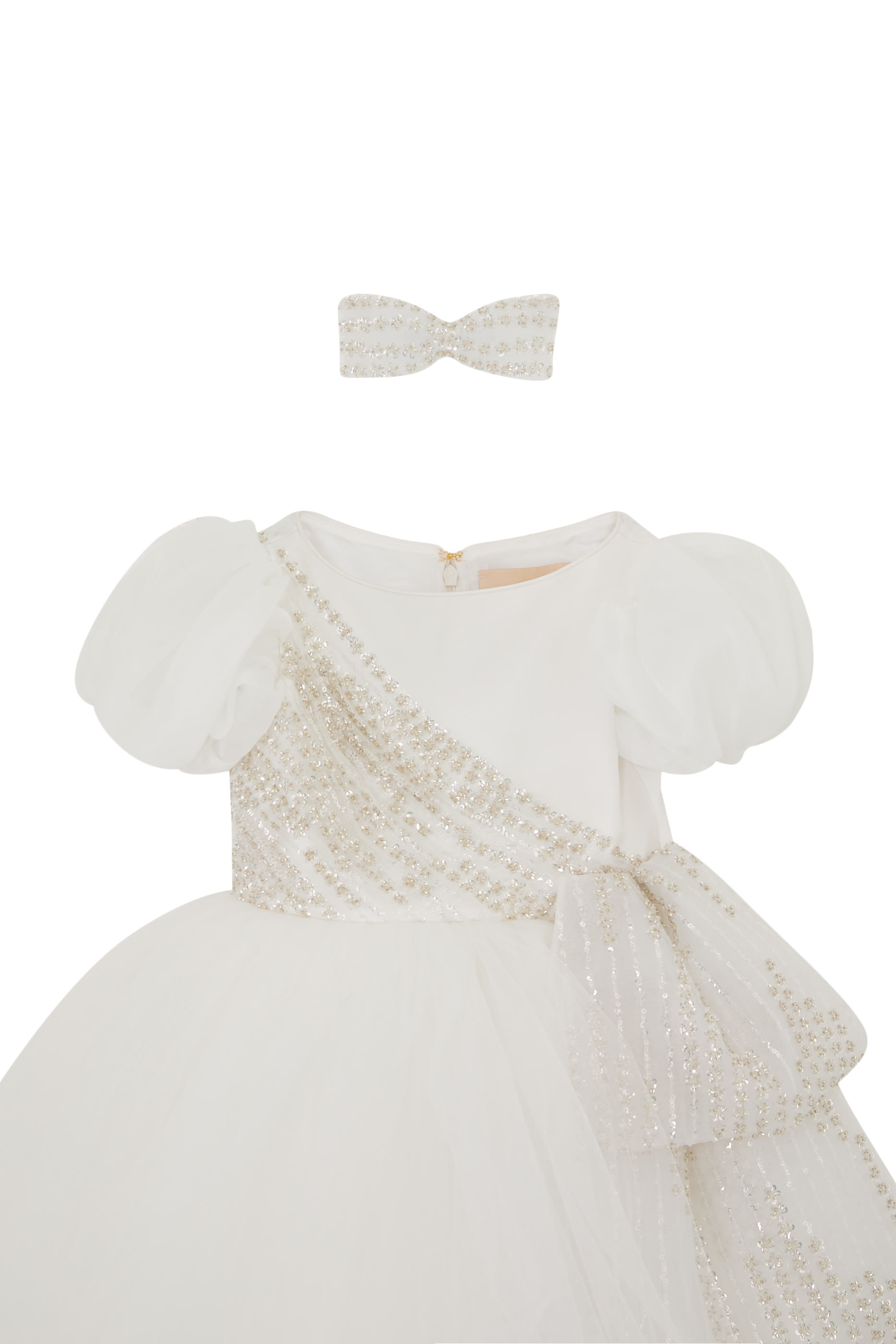 فستان تول مطرز بترتر للأطفال