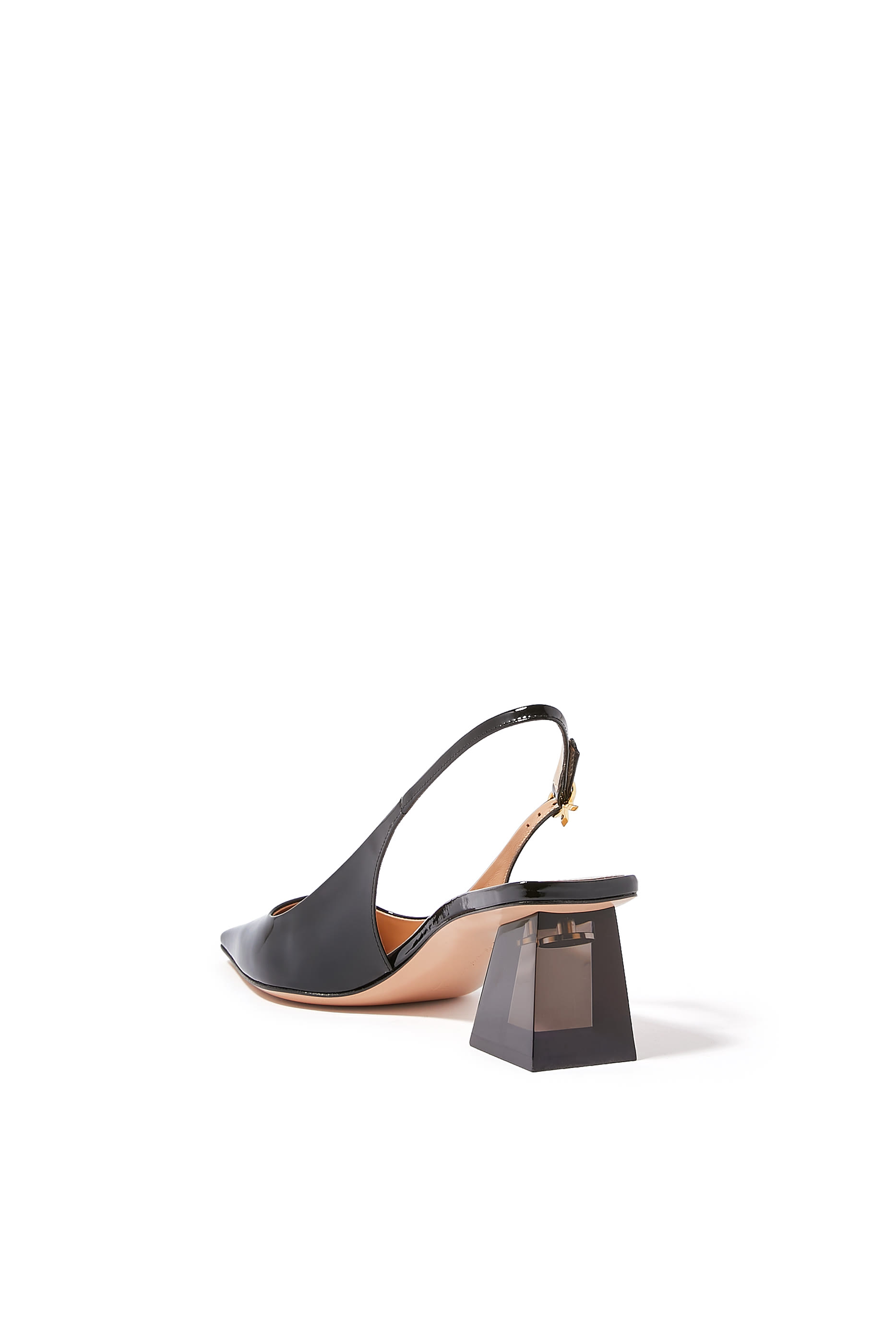 صندل كوزميك 55 بكعب شفاف وسير خلفي