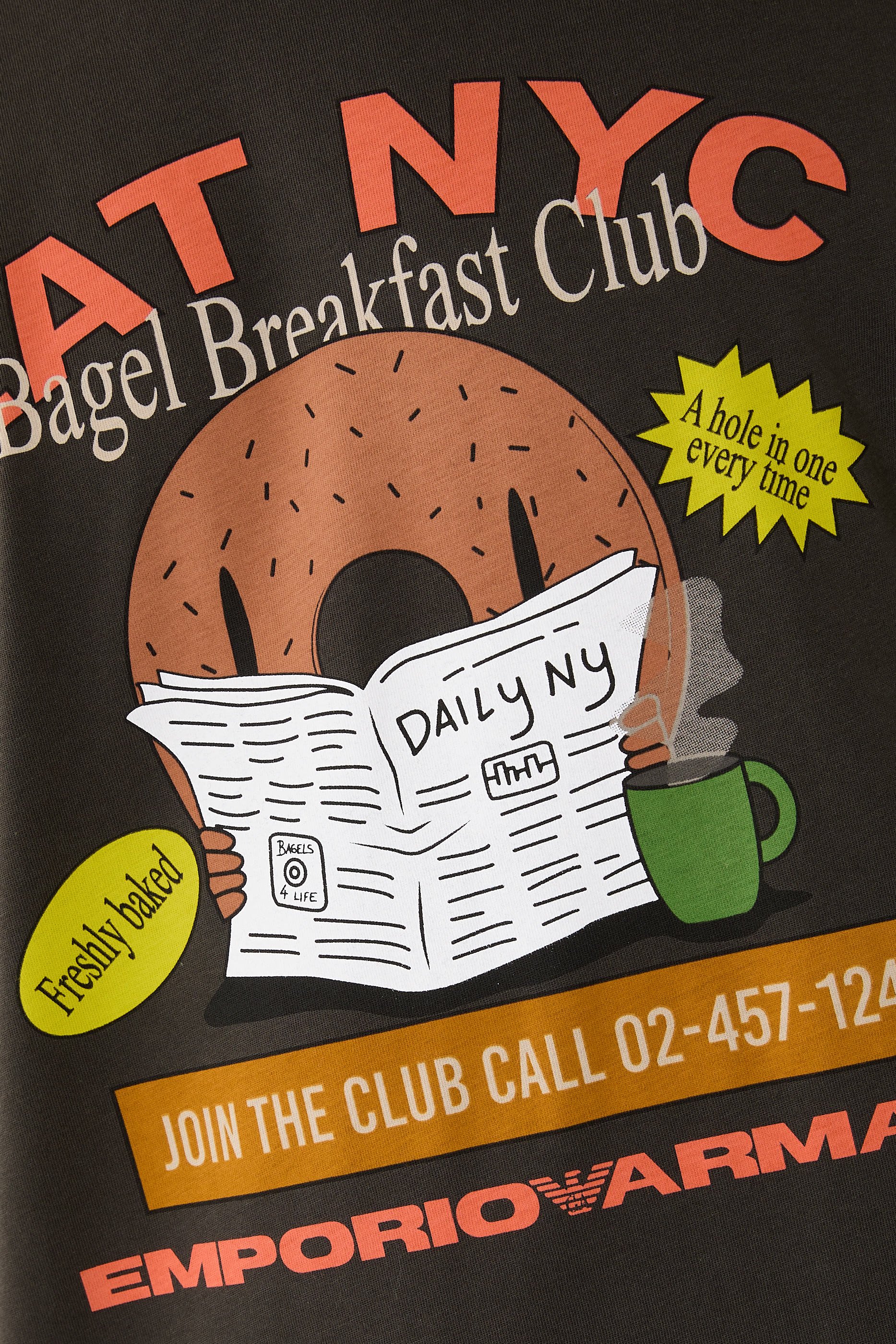 تيشيرت بنقشة غرافيكية جيرسيه من تشكيلة نيويورك