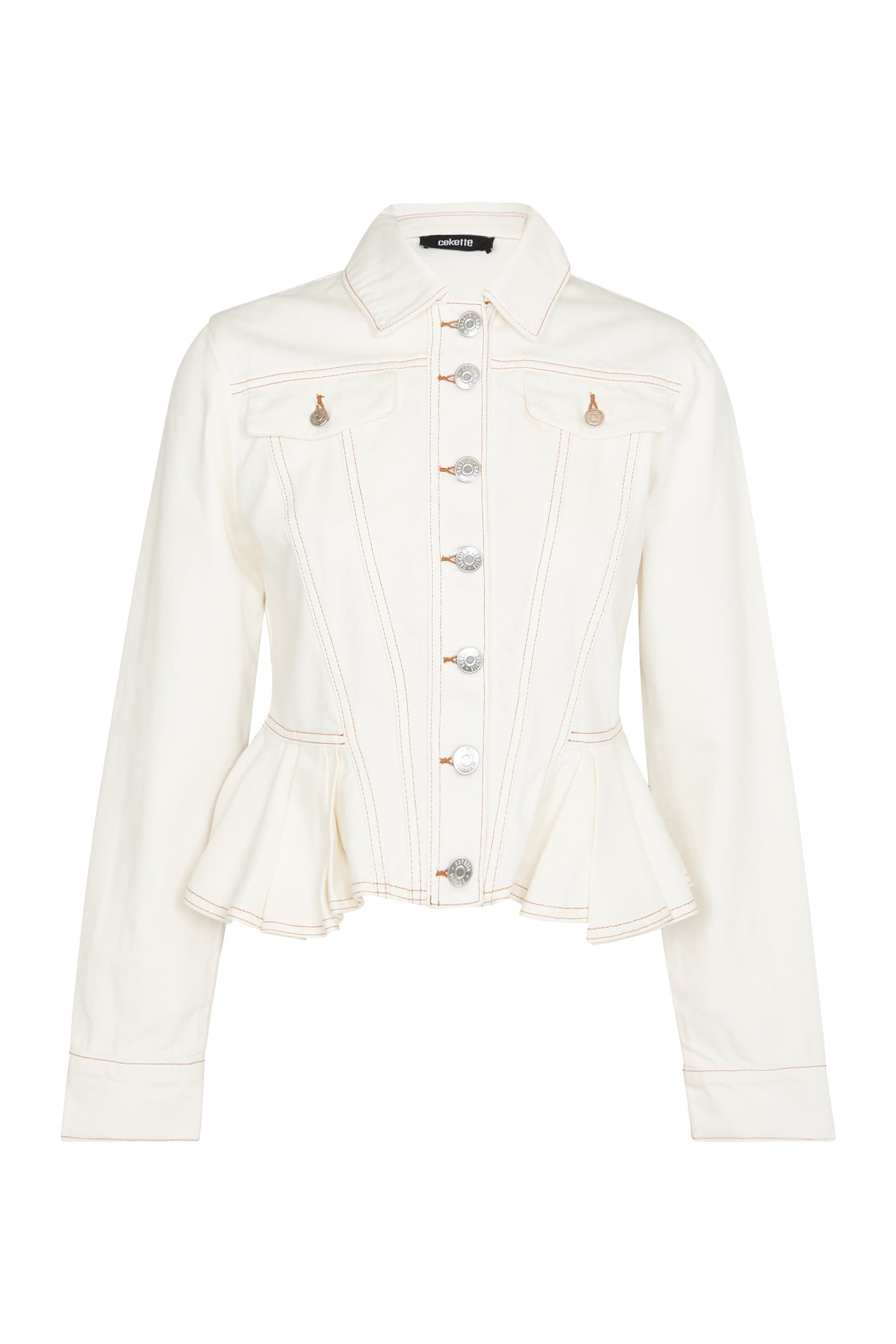 جاكيت بحافة جرس دنيم