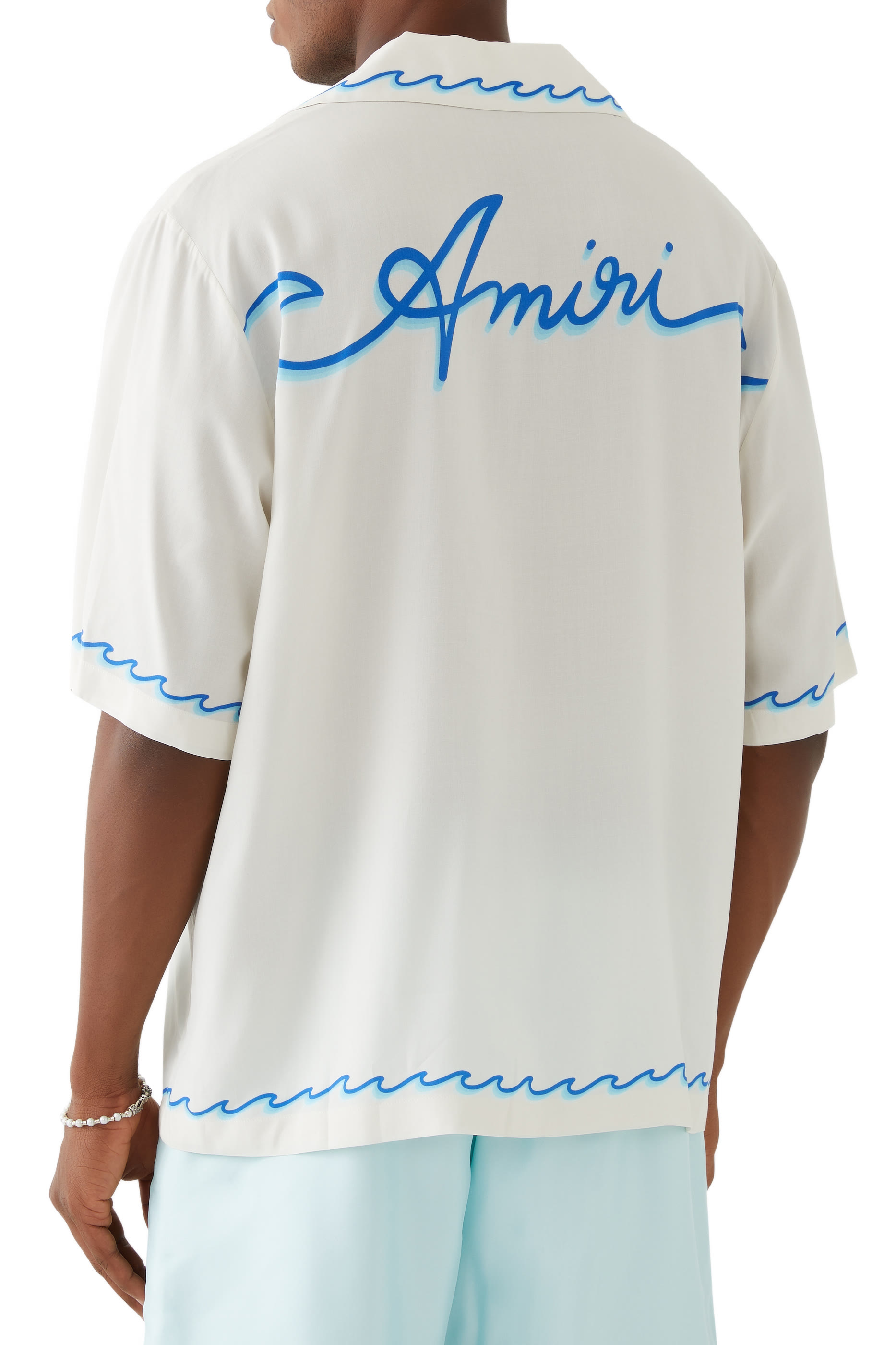 قميص كامب بطبعات مموجة