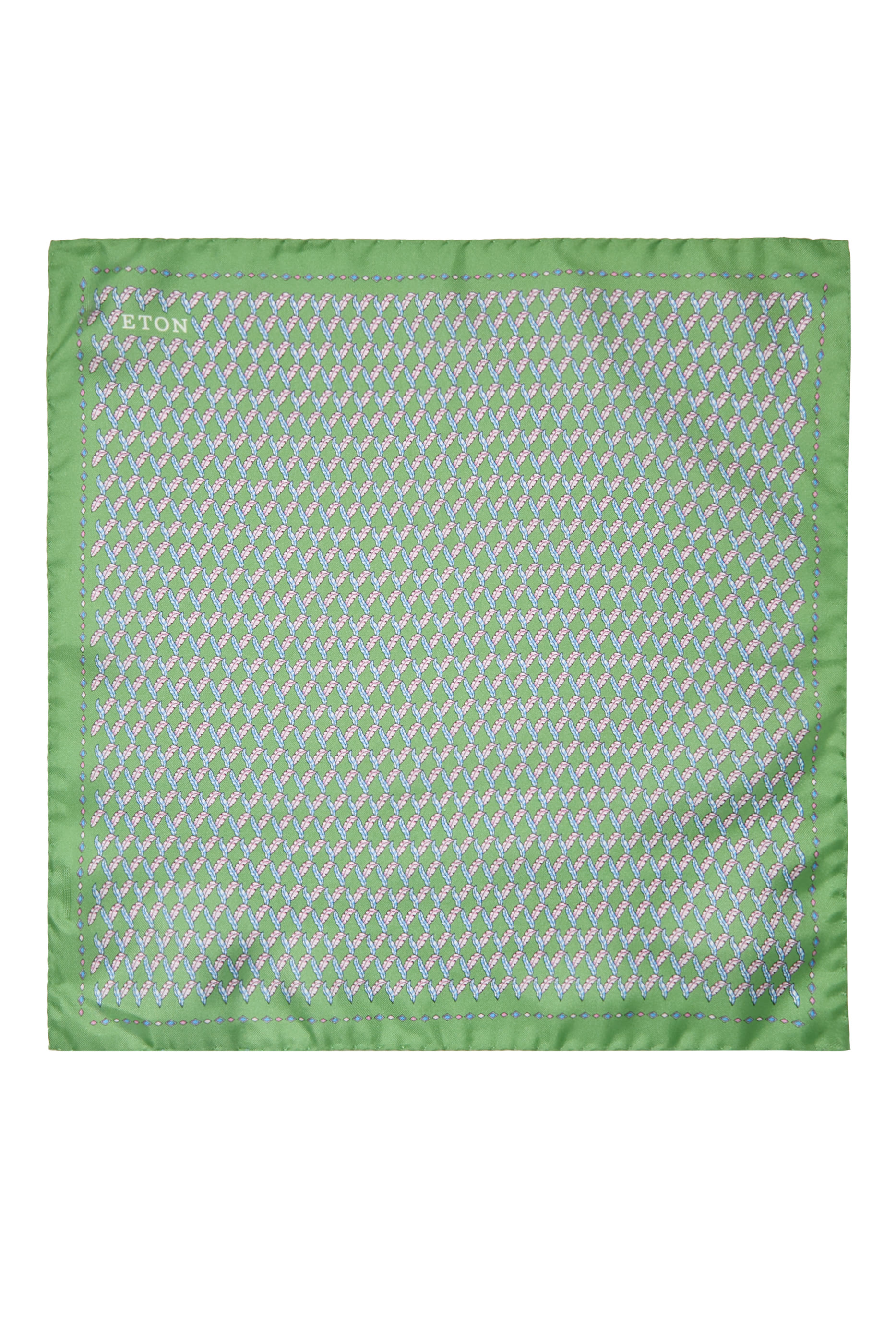 منديل جيب بنقشات ريش حرير تويل