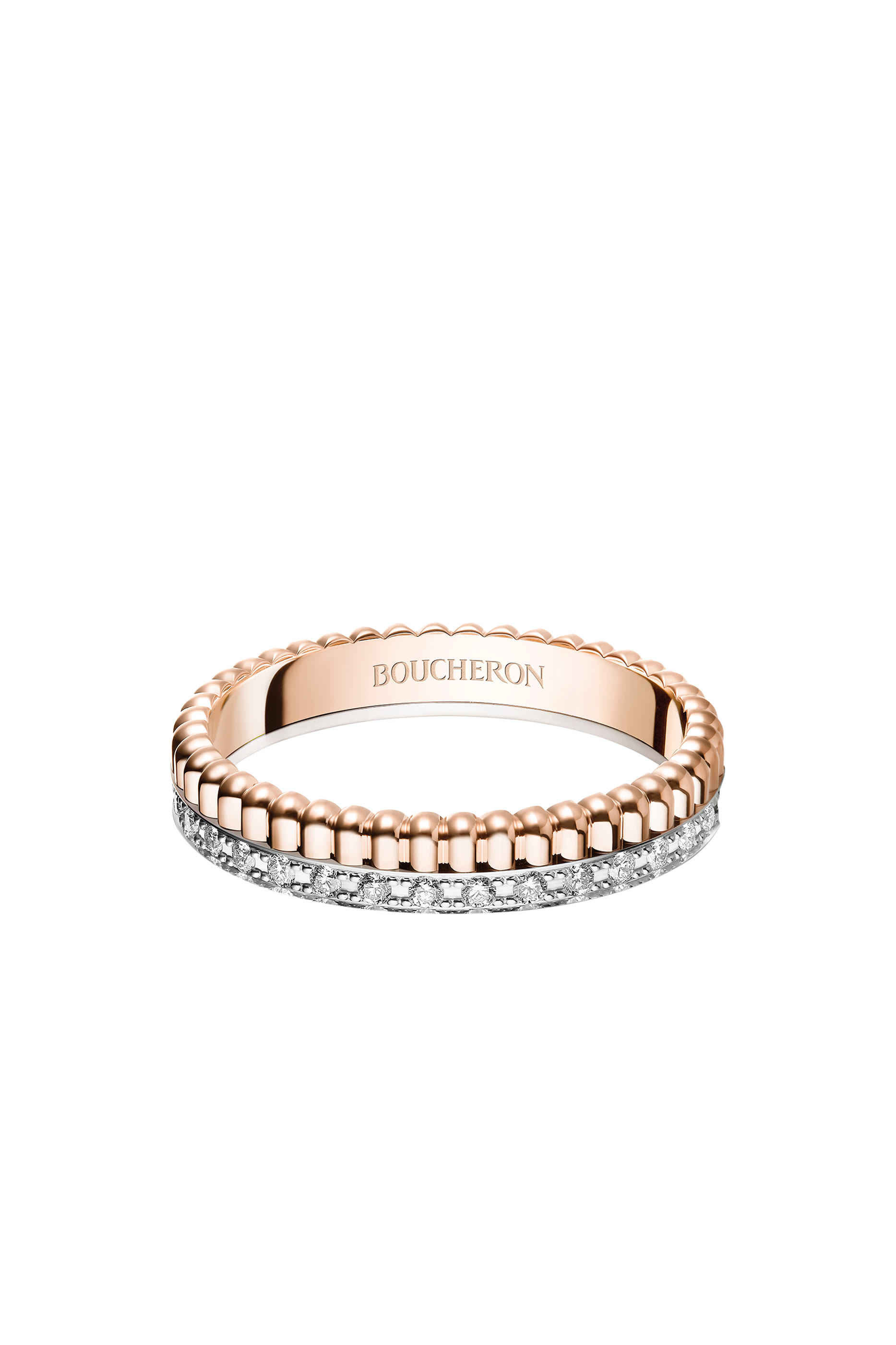 خاتم زواج كاتر إصدار راديان مرصع بالماس ذهب مختلط عيار 18