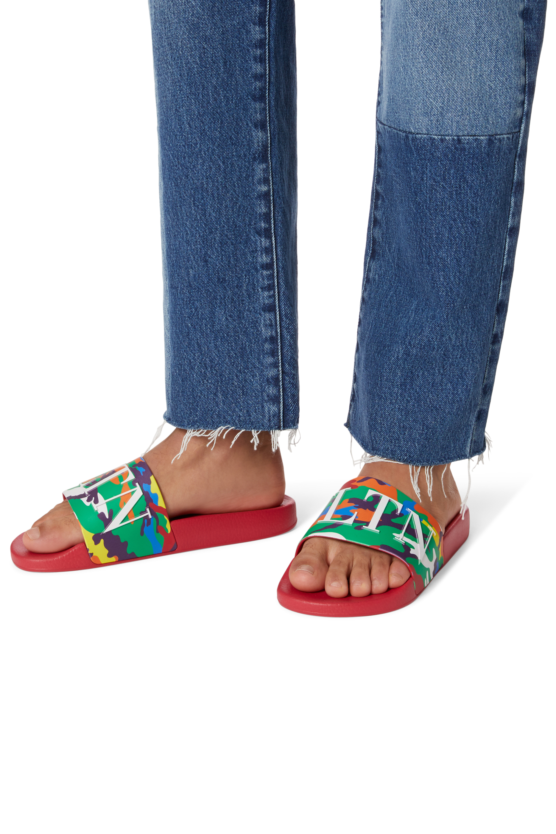 حذاء مفتوح فالنتينو غارافاني كامو 7 مطاط