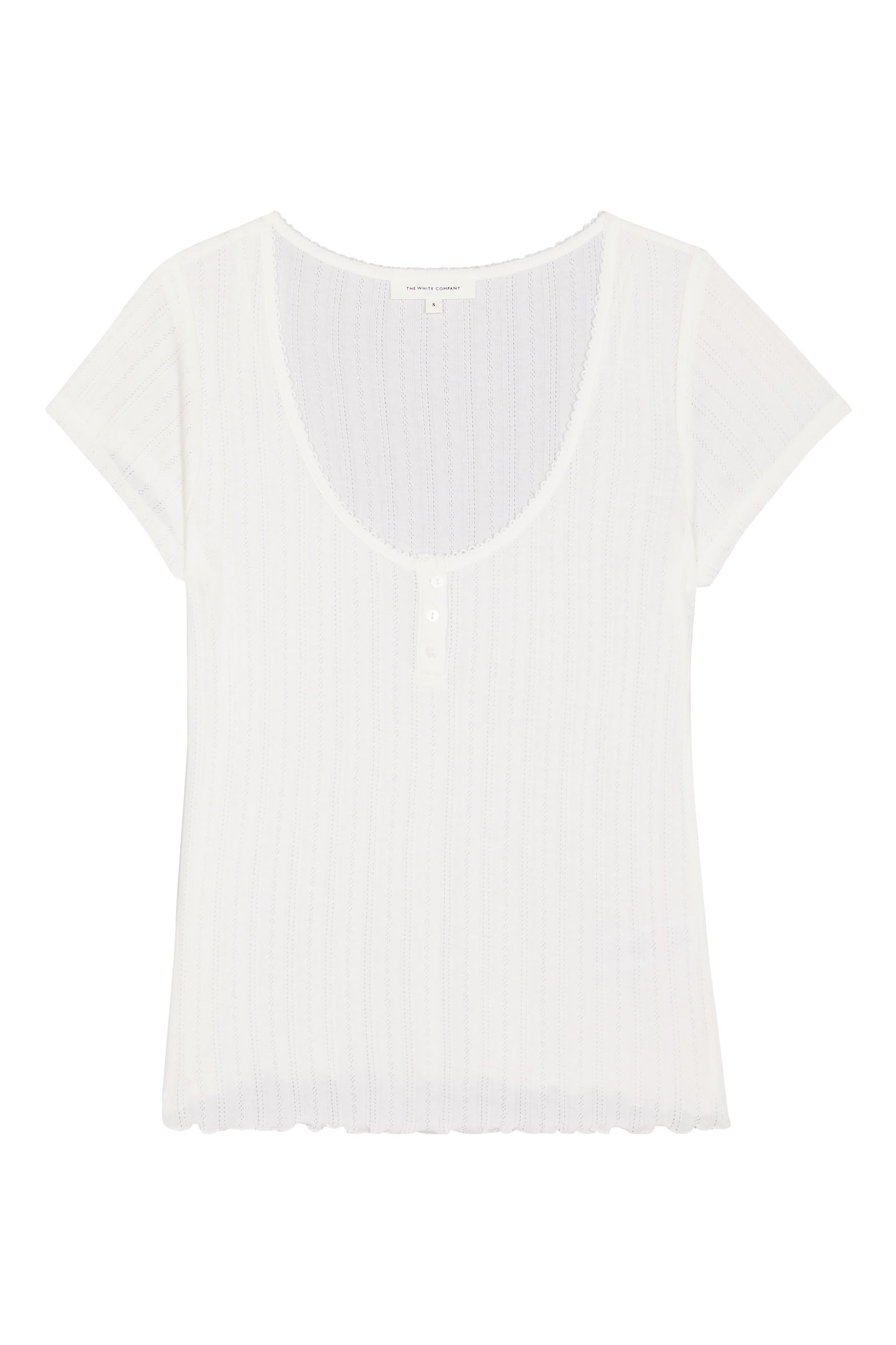 طقم بيجامة بوانتيل بياقة بحواف صدفية