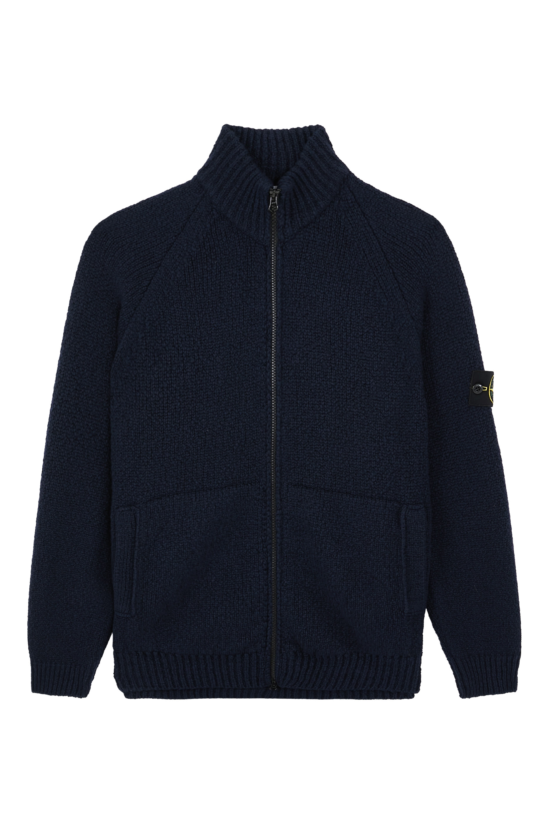 سترة بياقة عالية وسحاب