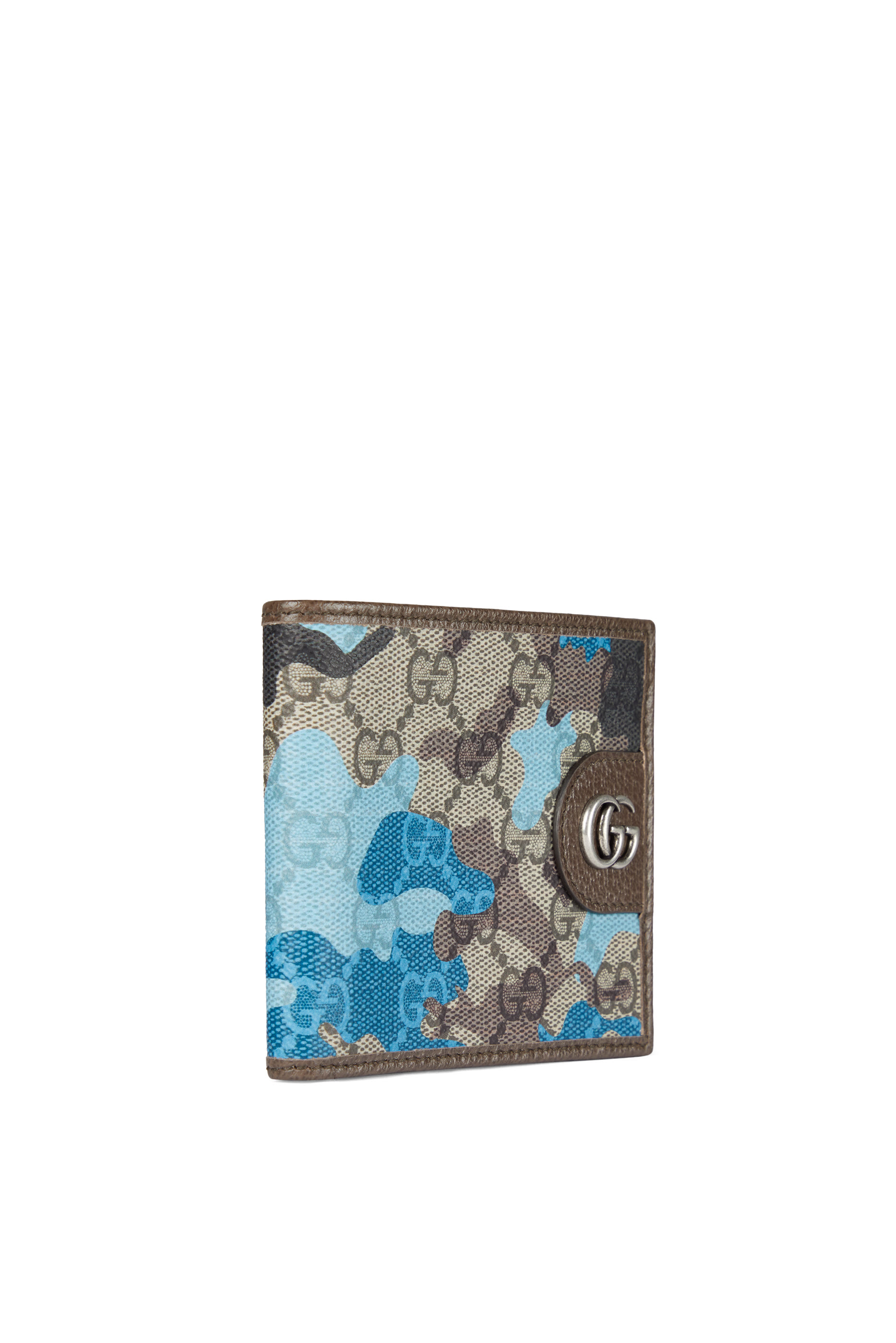 محفظة ثنائية الطي بشعار حرفي الماركة 