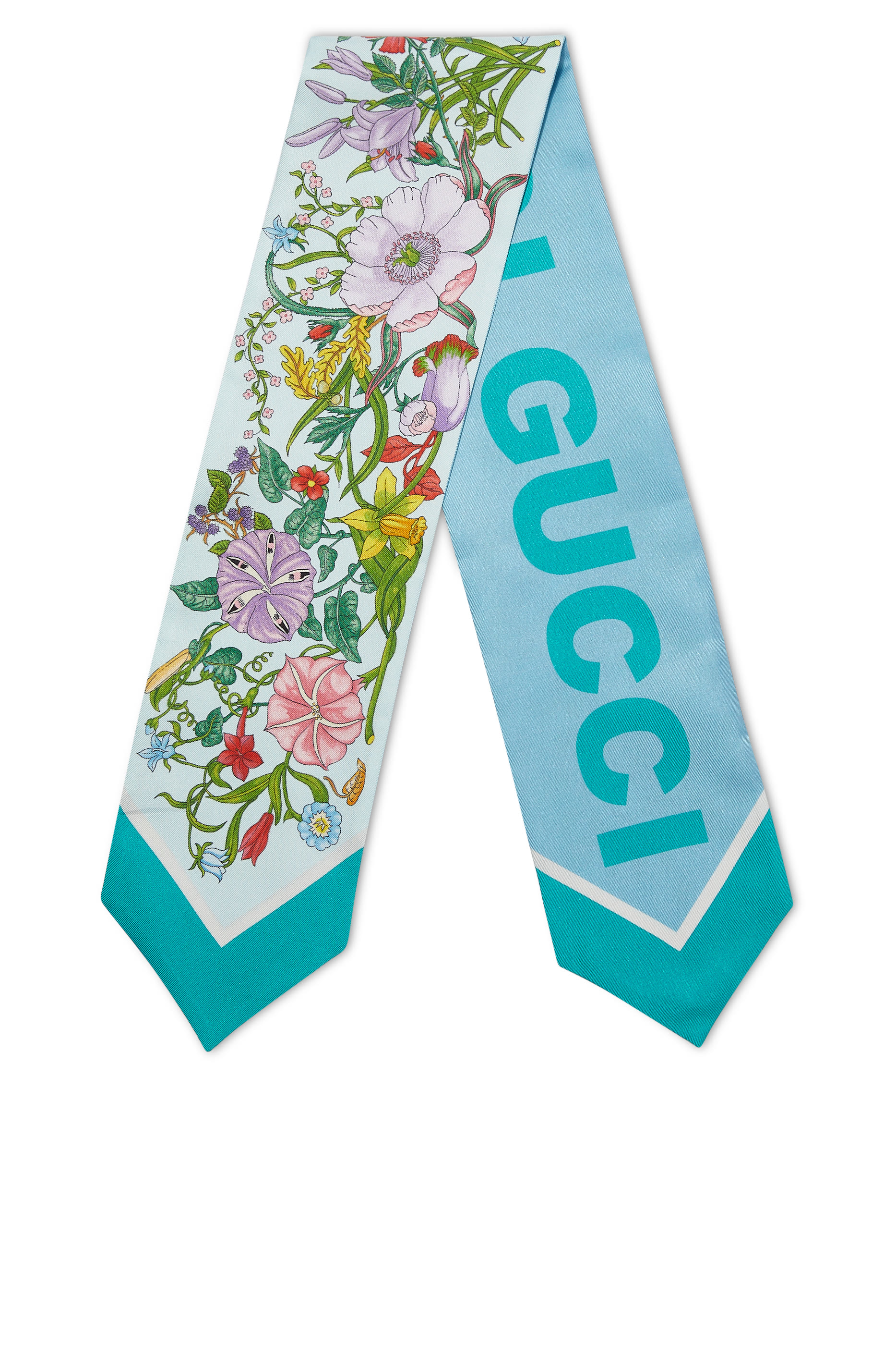 وشاح يُعقد حول الرقبة بطبعة زهور