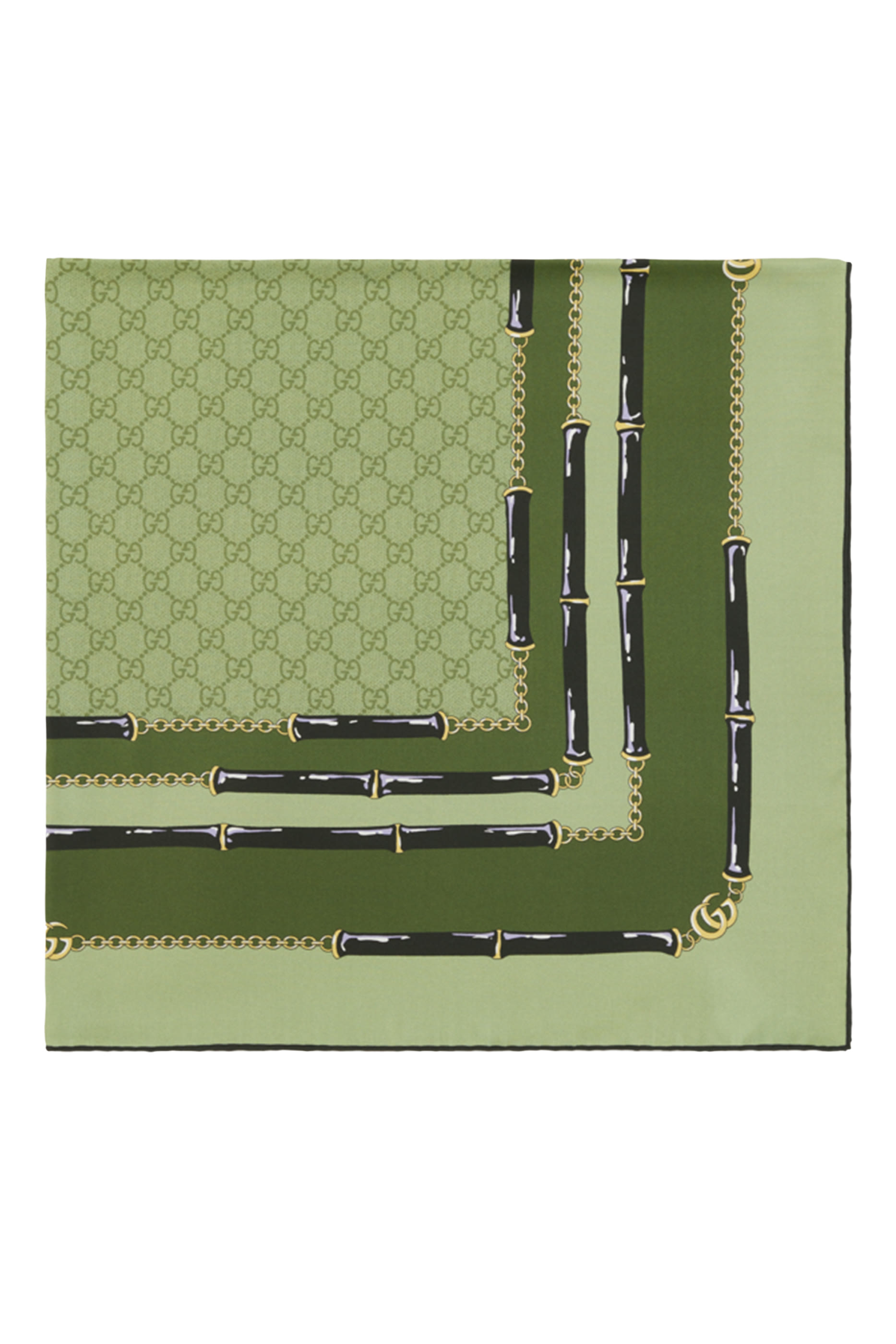 وشاح بتصميم مربع بشعار الماركة جاكار حرير