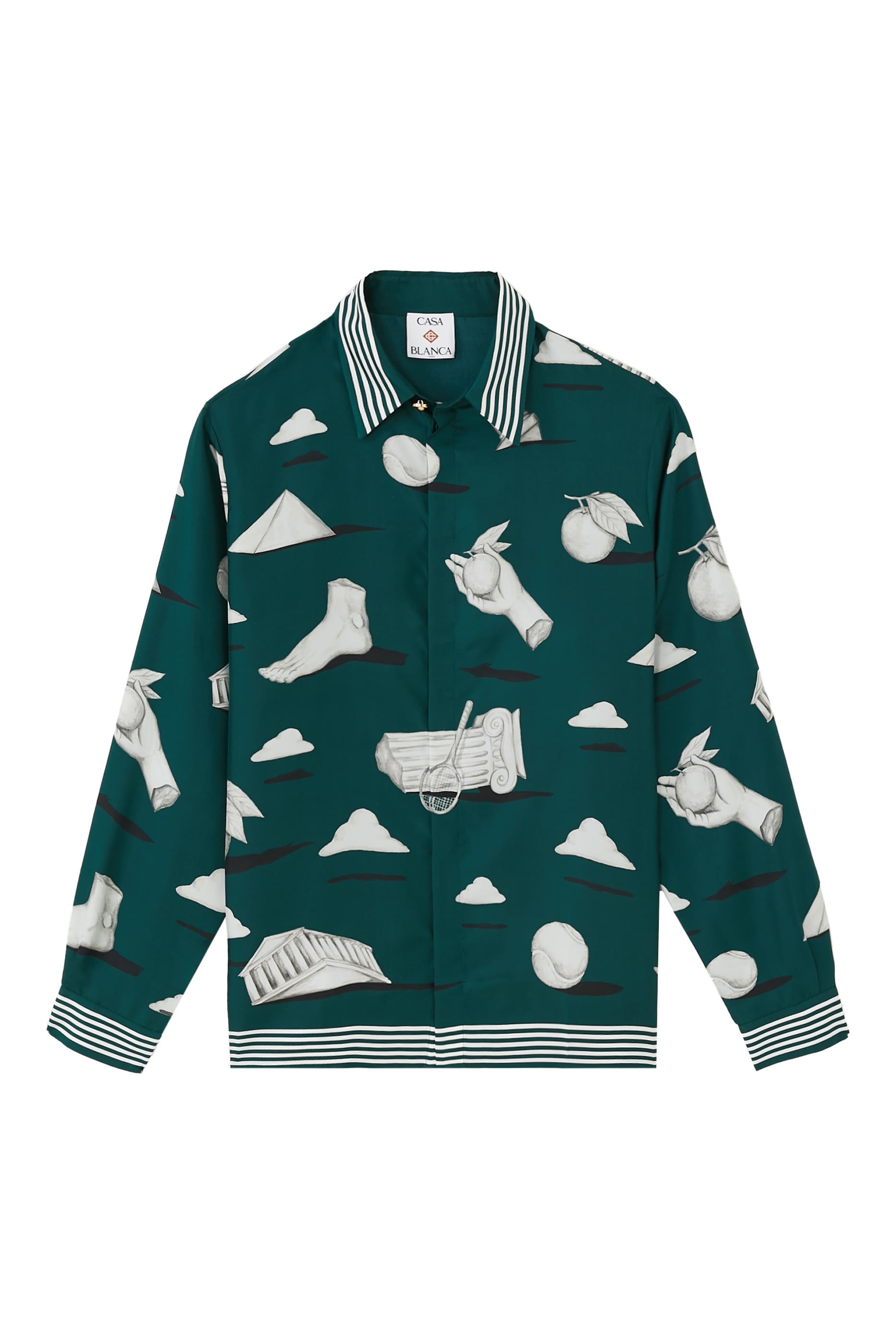 قميص بأكمام طويلة وياقة كلاسيكية