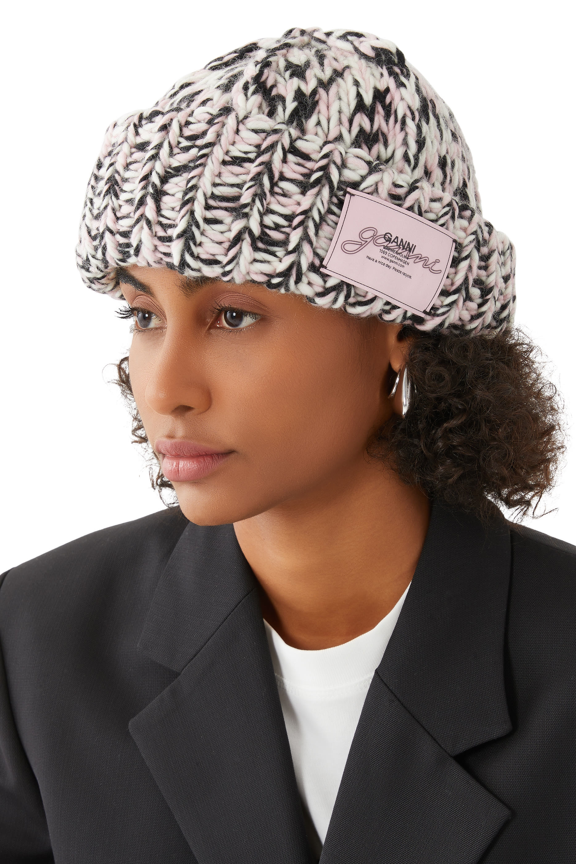 قبعة بيني منسوجة يدويا صوف