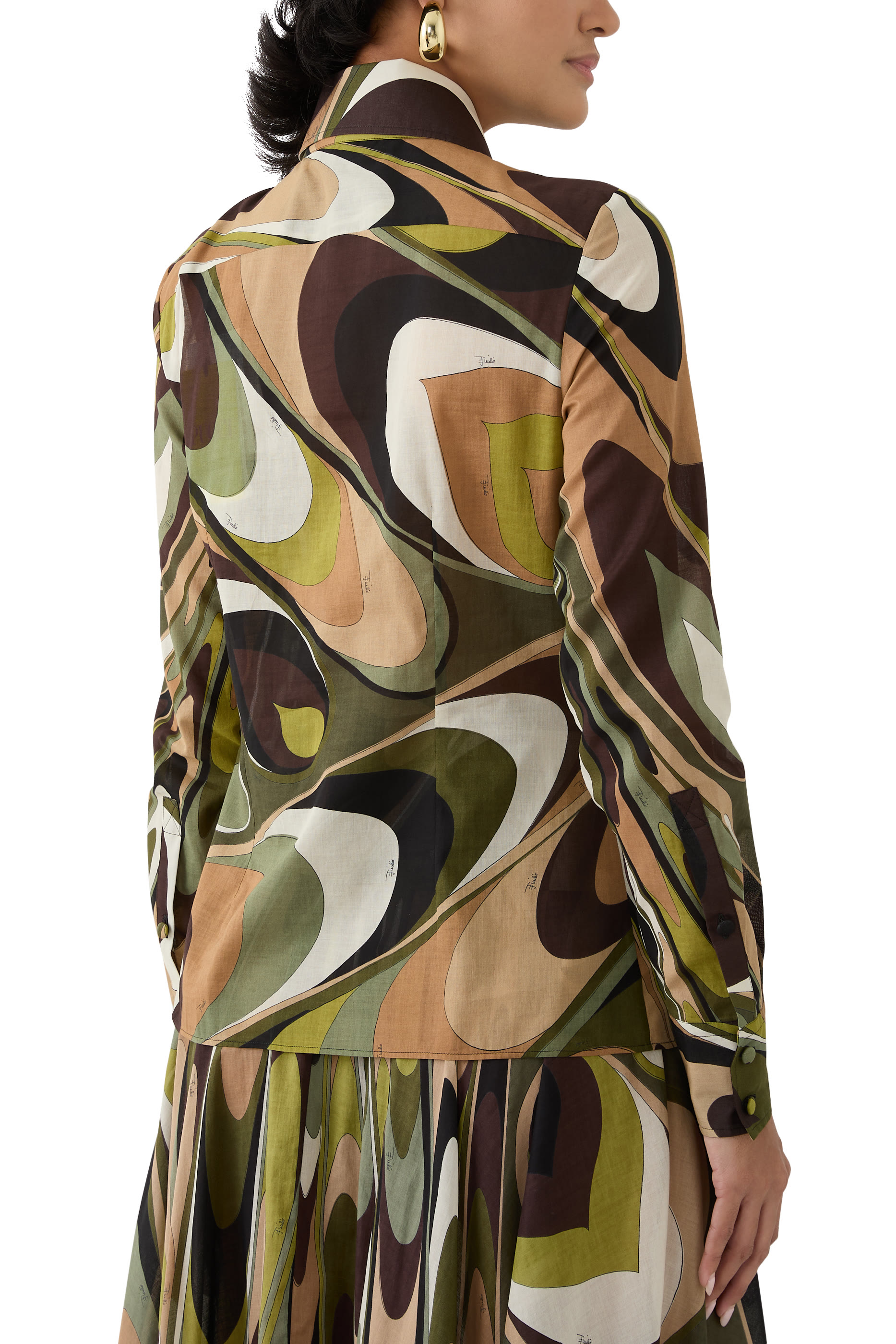 قميص بطبعة أوندي قطن 