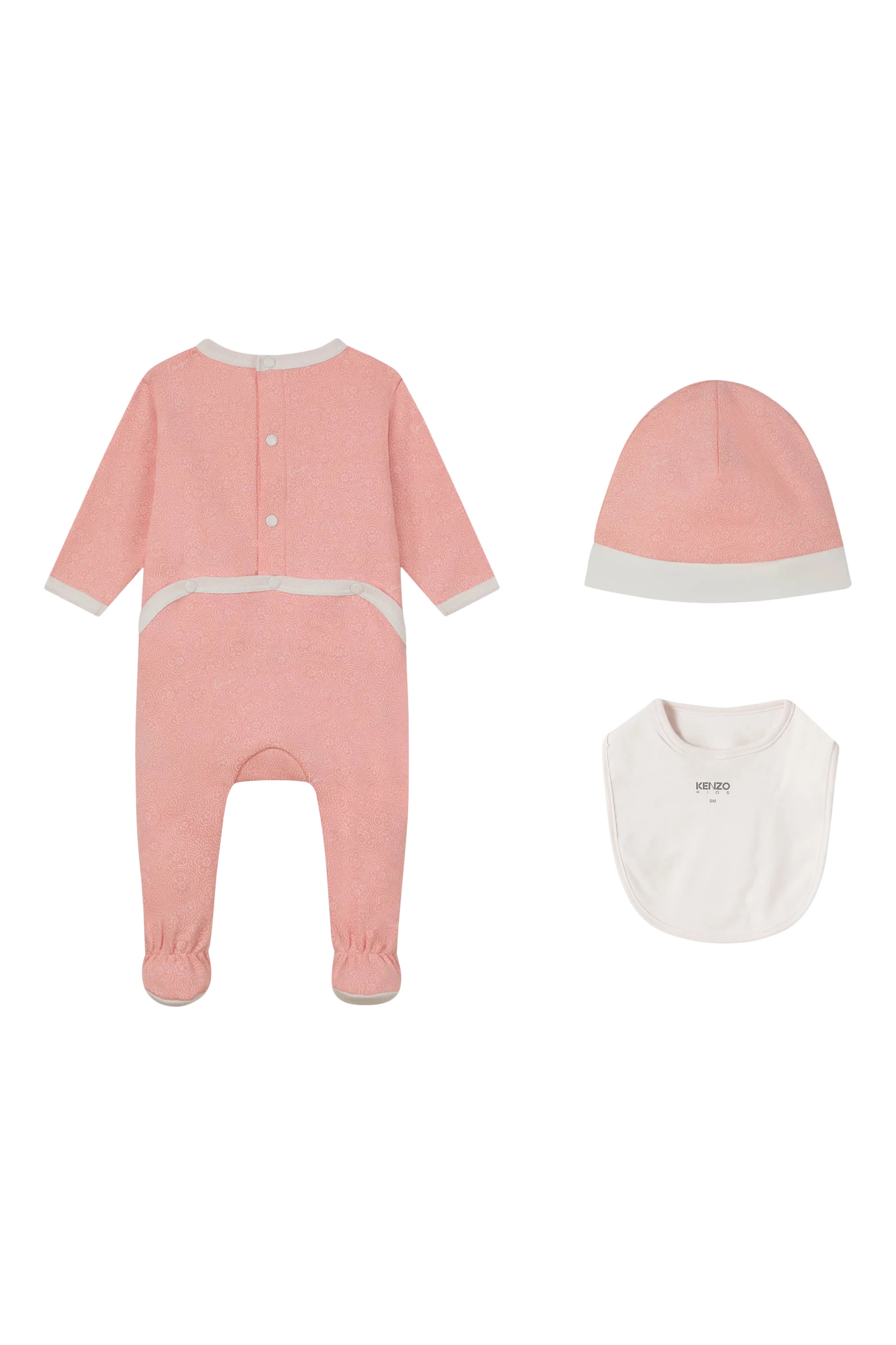 طقم بيجامة بشعار الماركة، مريلة وقبعة للأطفال