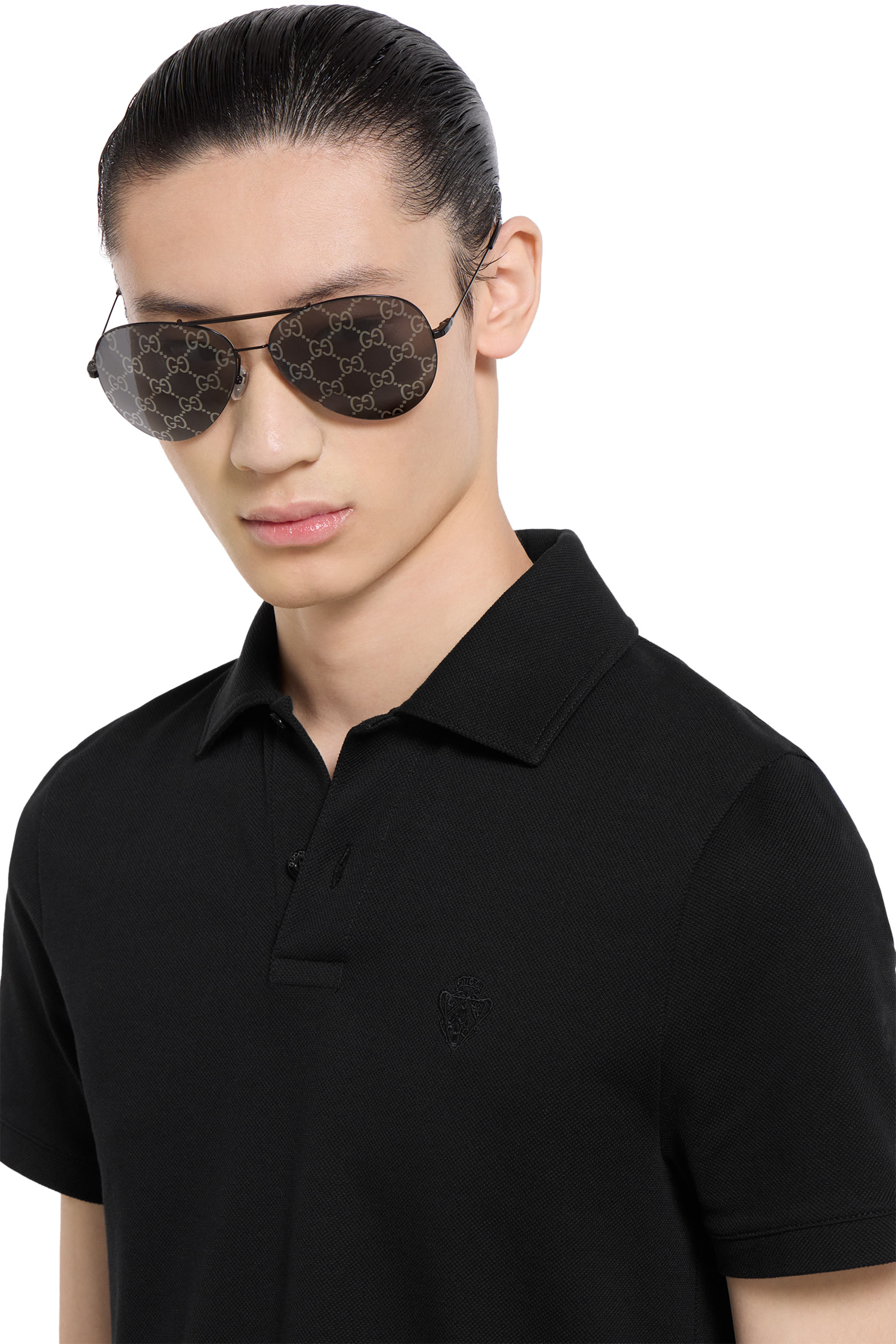 قميص بولو مطرز قطن بيكيه