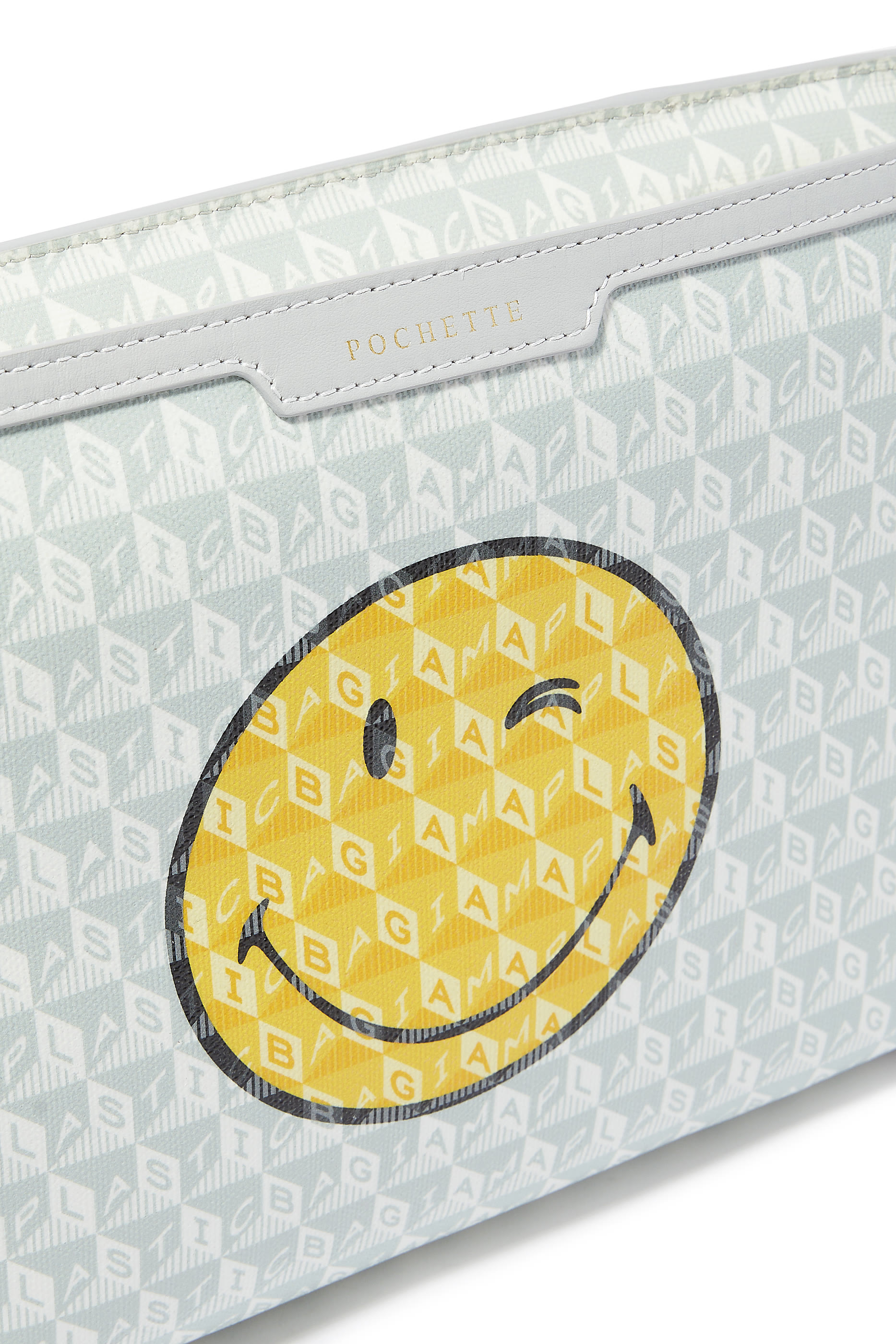 حقيبة صغيرة آي ام ايه بلاستيك باج بطبعة وجه بغمزة