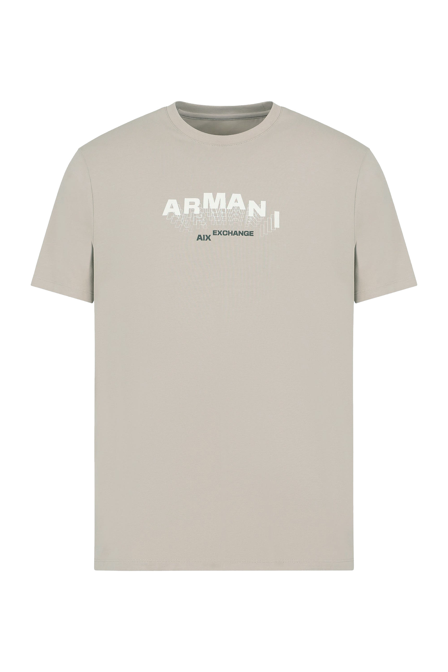 تيشيرت بقصة ضيقة وشعار الماركة بارز الملمس