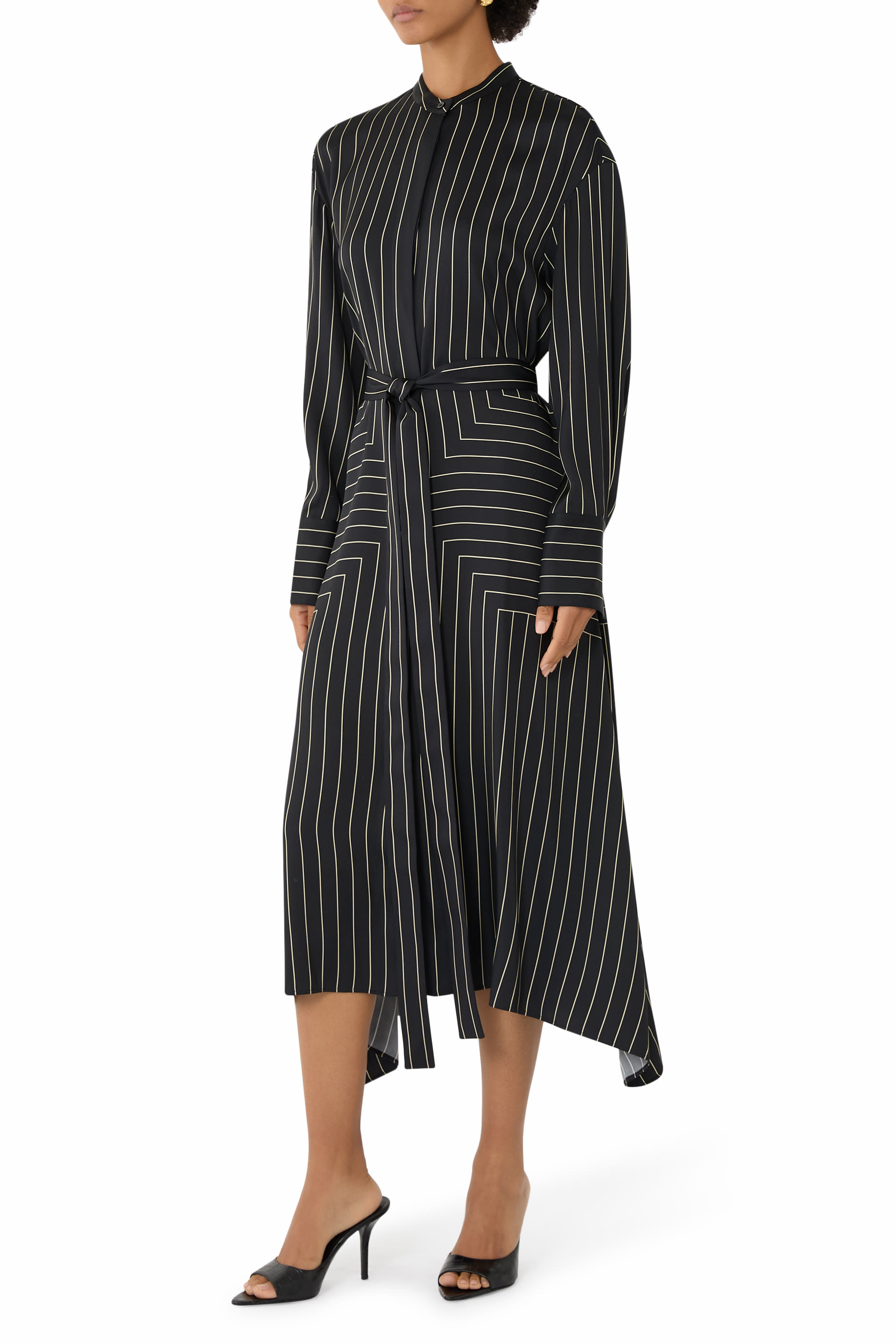 Orlana Geometric Print Silk Dress