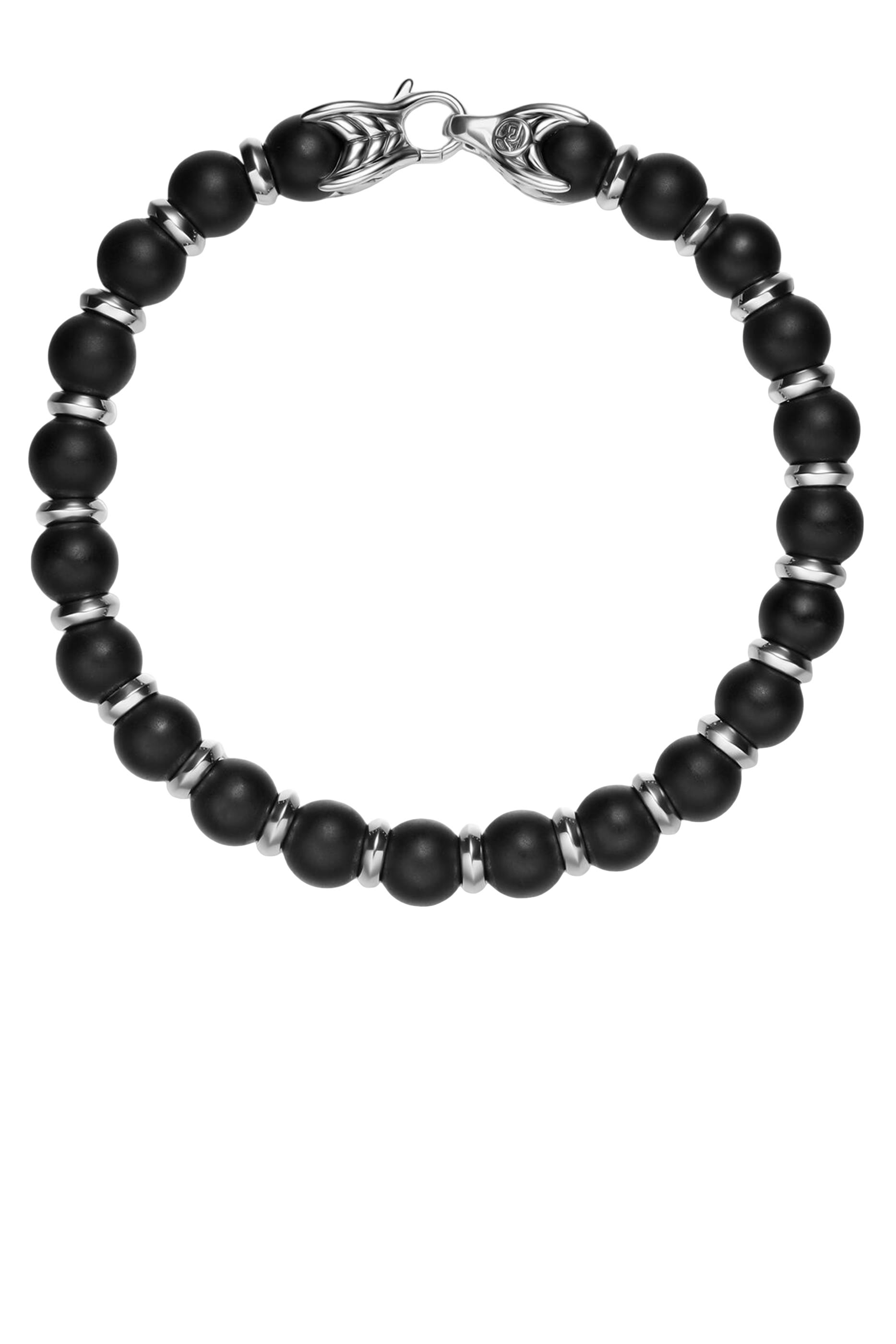 سوار سبيريتوال مرصع بخرز عقيق، فضة إسترلينية