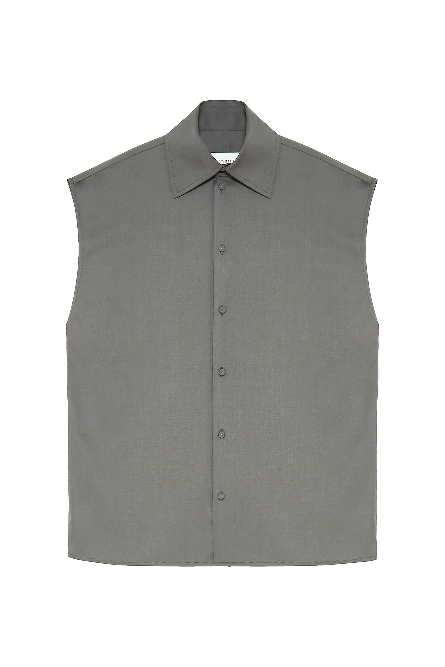 قميص مالك بلا أكمام صوف بكر