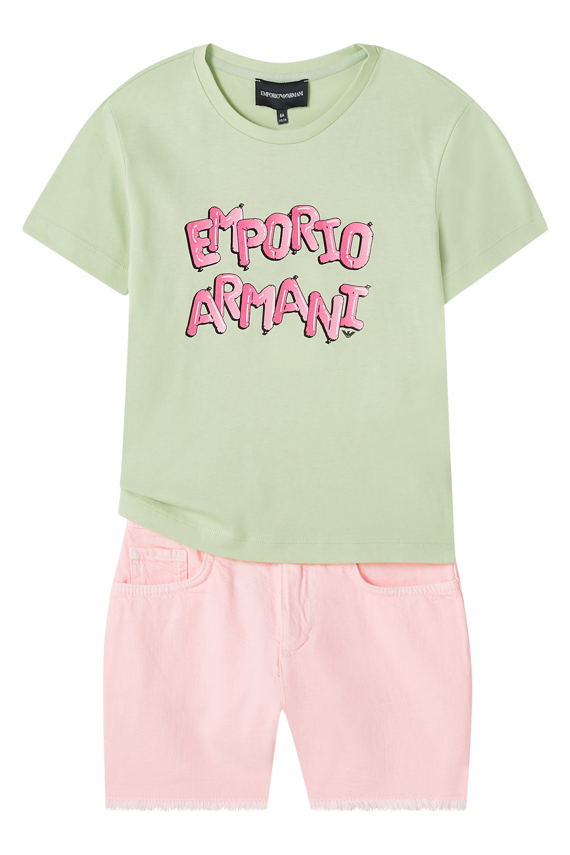 تيشيرت بشعار الماركة قطن للأطفال