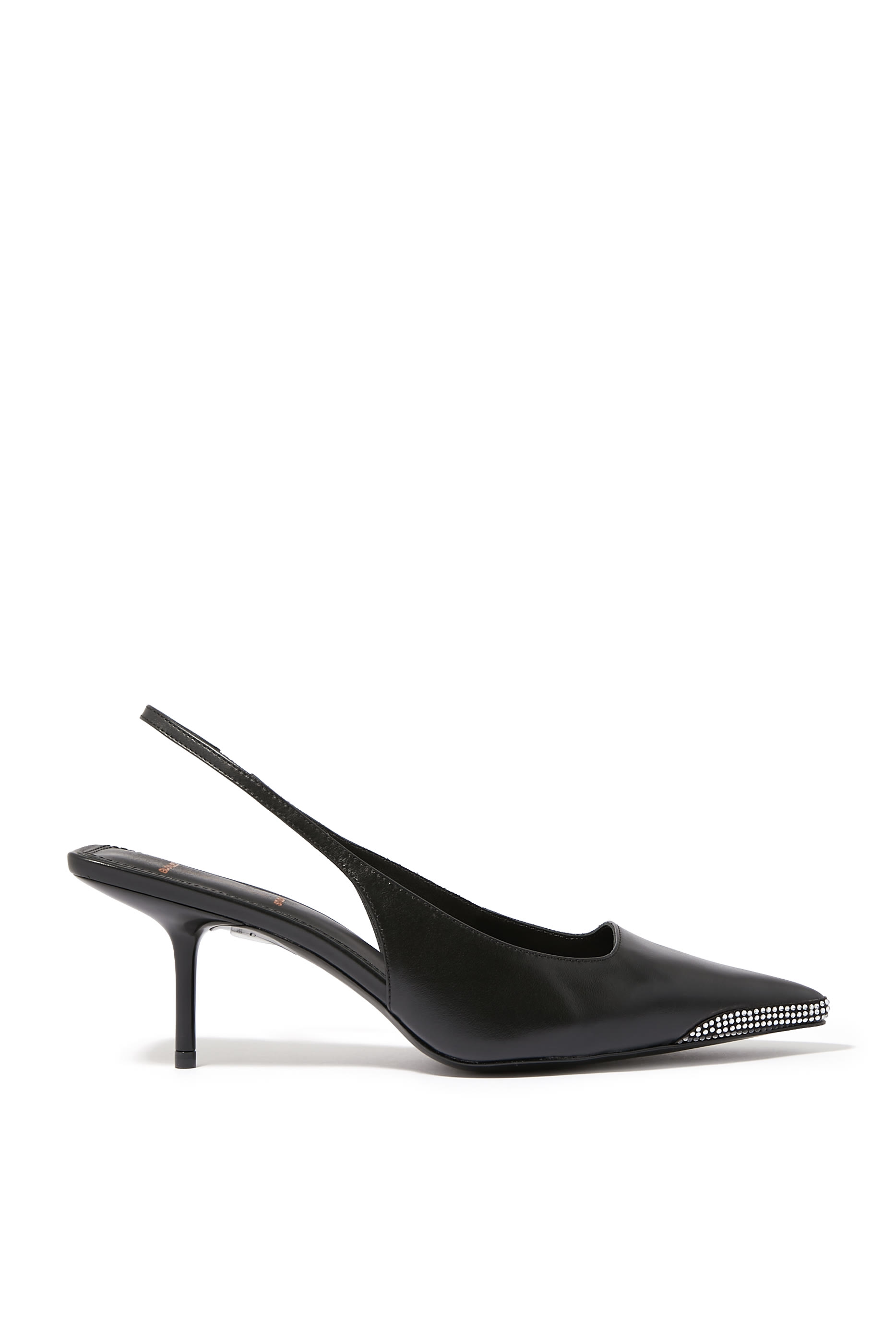 حذاء رافايلا مفتوح من الخلف بكعب 65 مم جلد