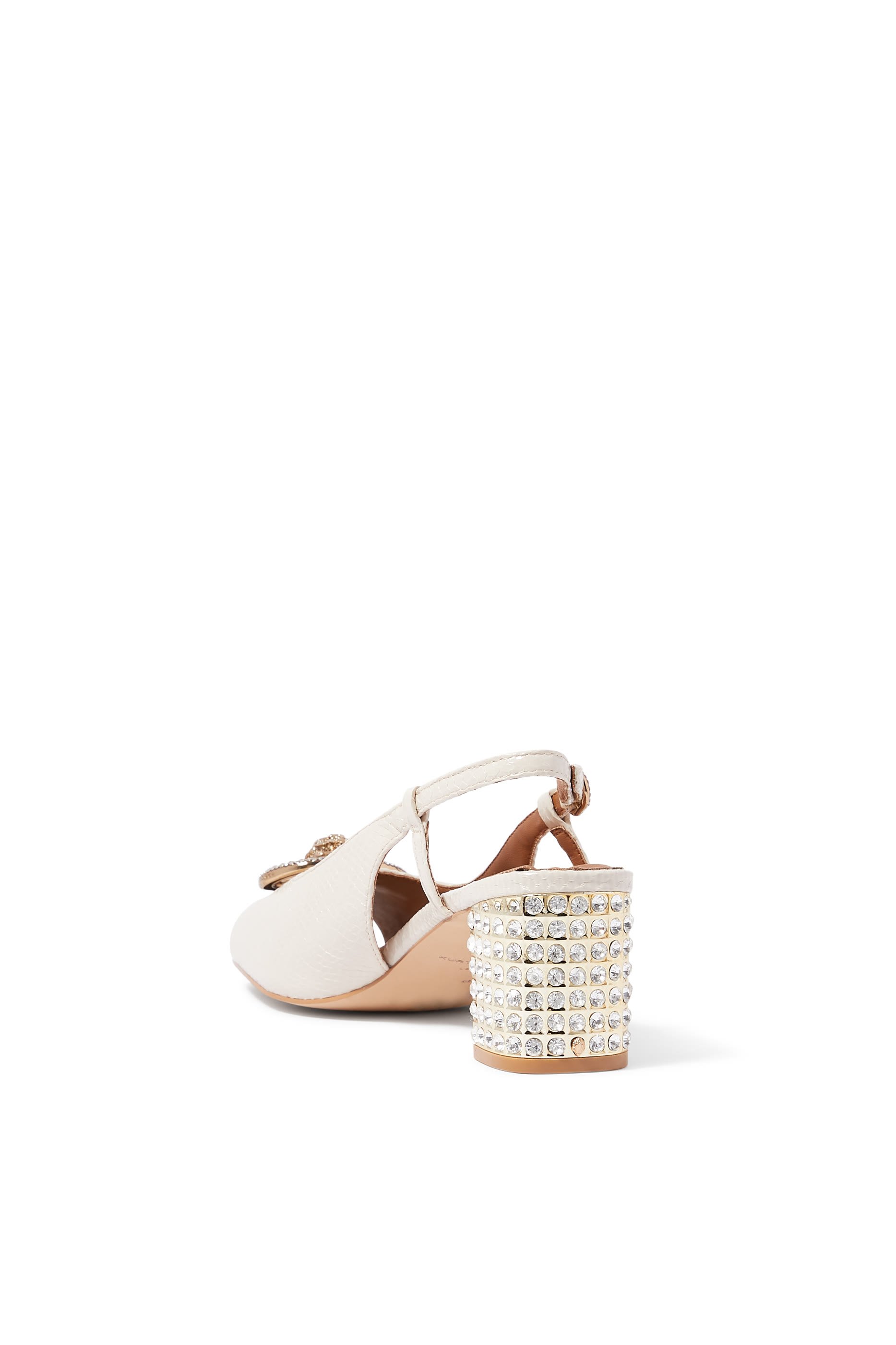 حذاء تشيليسا بكعب 60 ونعل عريض بسير خلفي