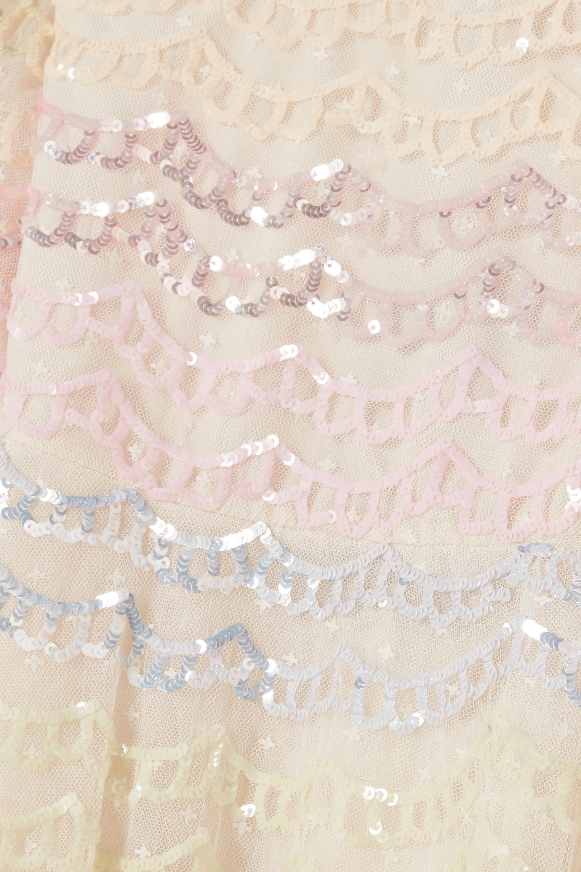 فستان أومبر بحواف صدفية للأطفال