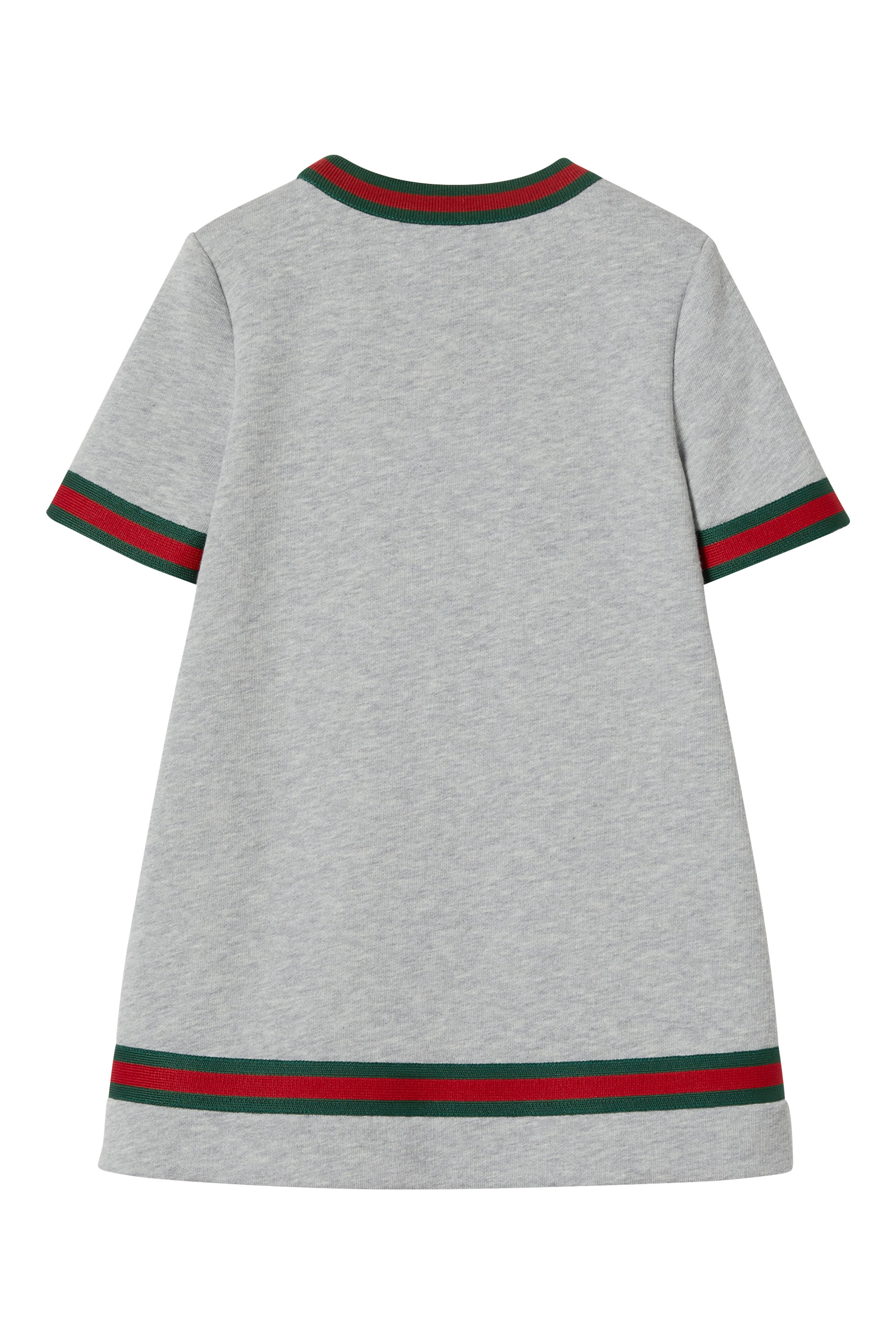 فستان قطن بحلية بشعار الماركة للأطفال