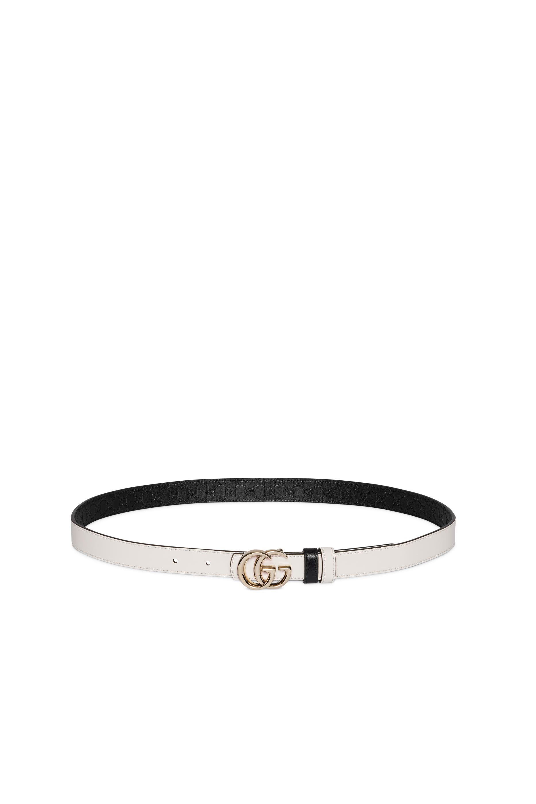 حزام مارمونت رفيع بتصميم وجهين بنقشة حرفي شعار الماركة