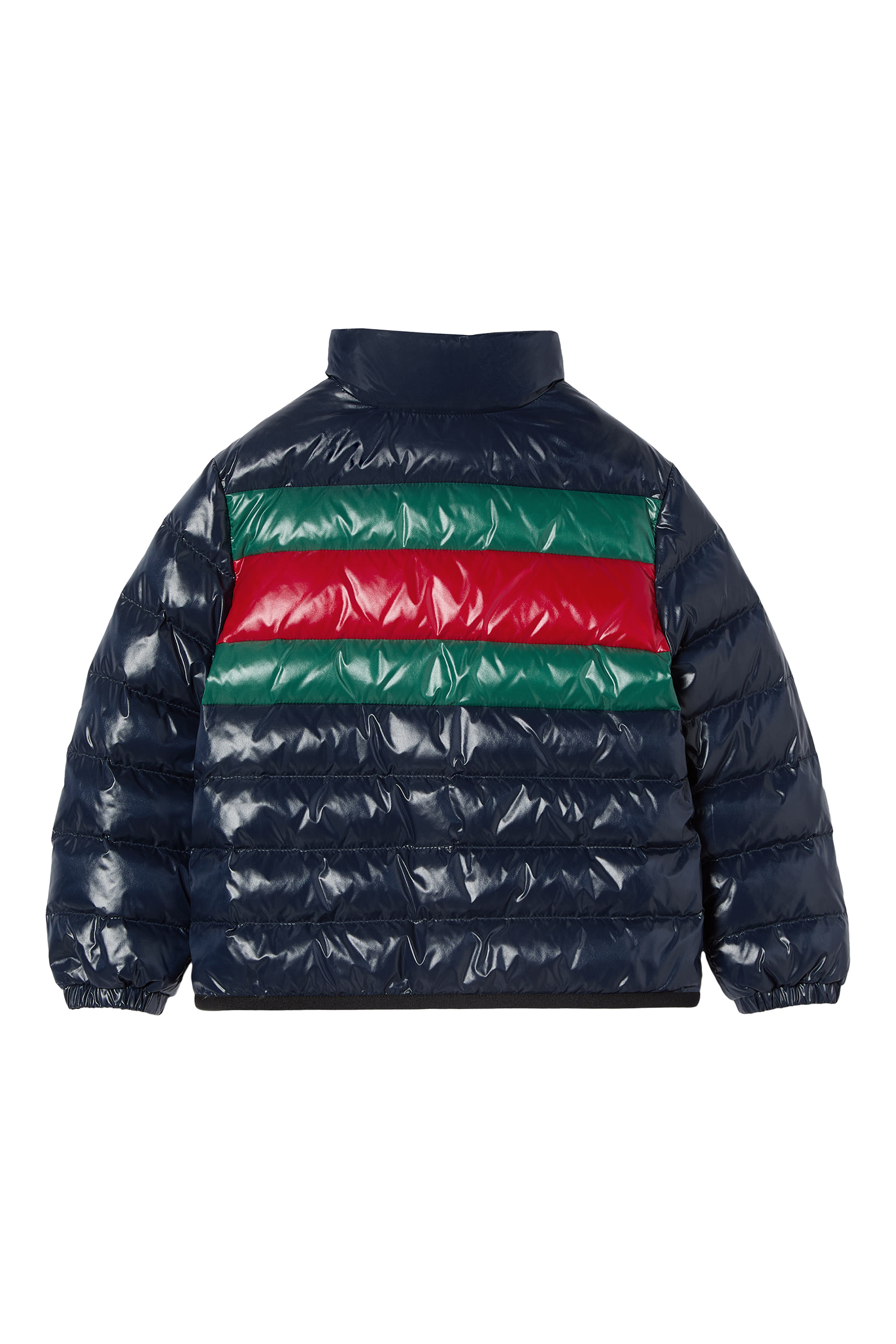 Kids Web Stripe Detail Padded Jacket