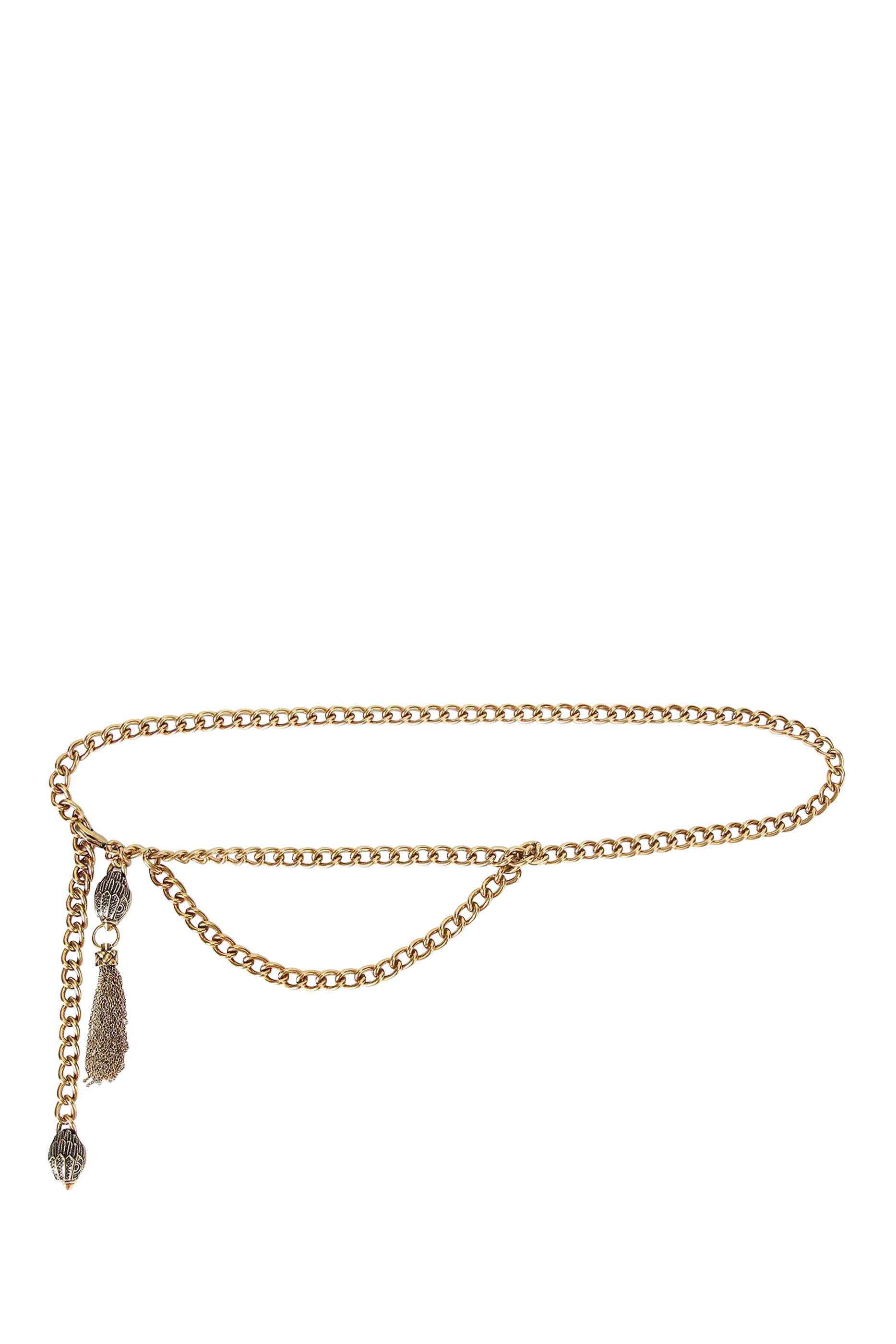 حزام بتصميم سلسلة مزين بحلية رأس النسر بشرابة