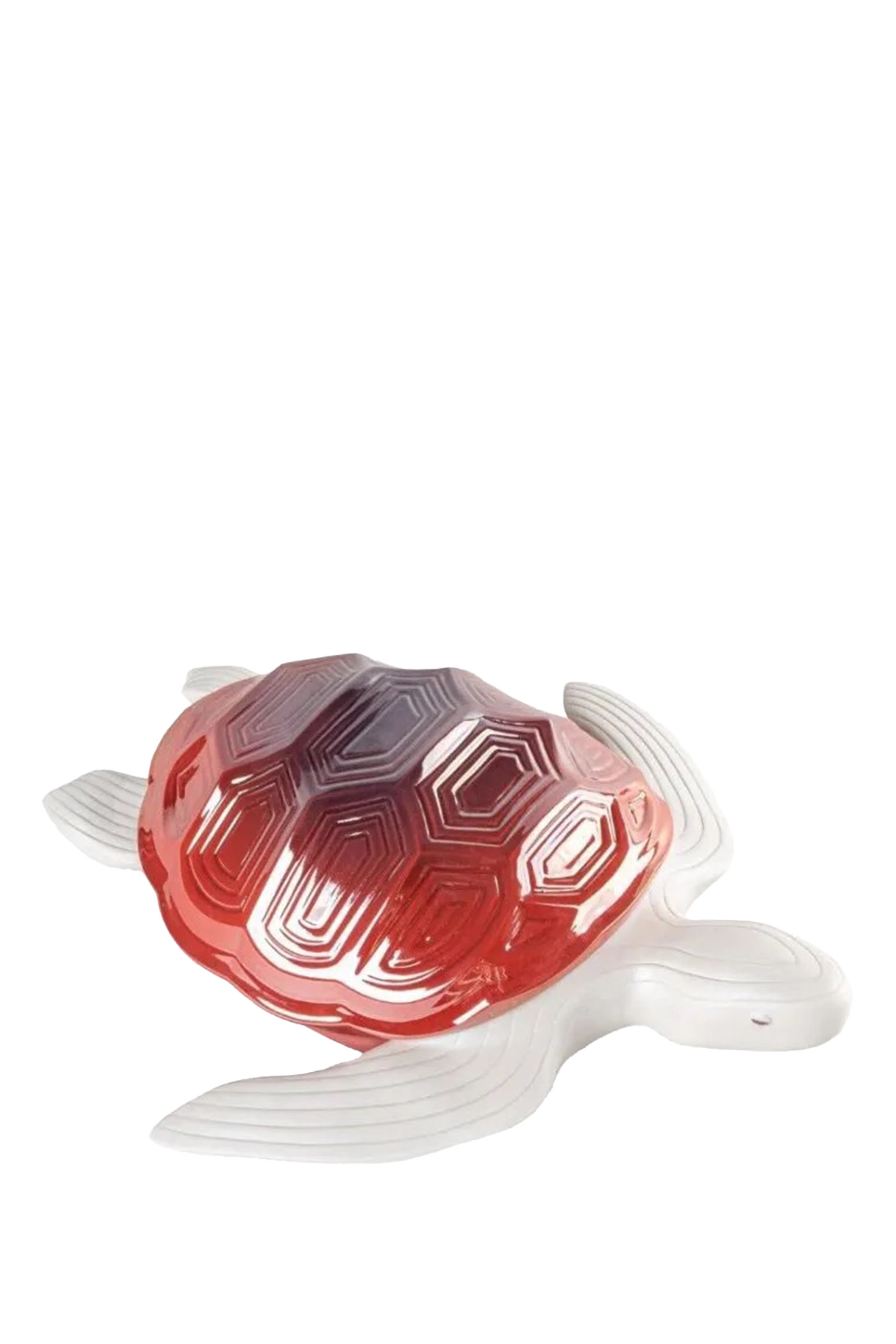 قطعة ديكور منحوتة بتصميم سلحفاة بنقشة هندسية