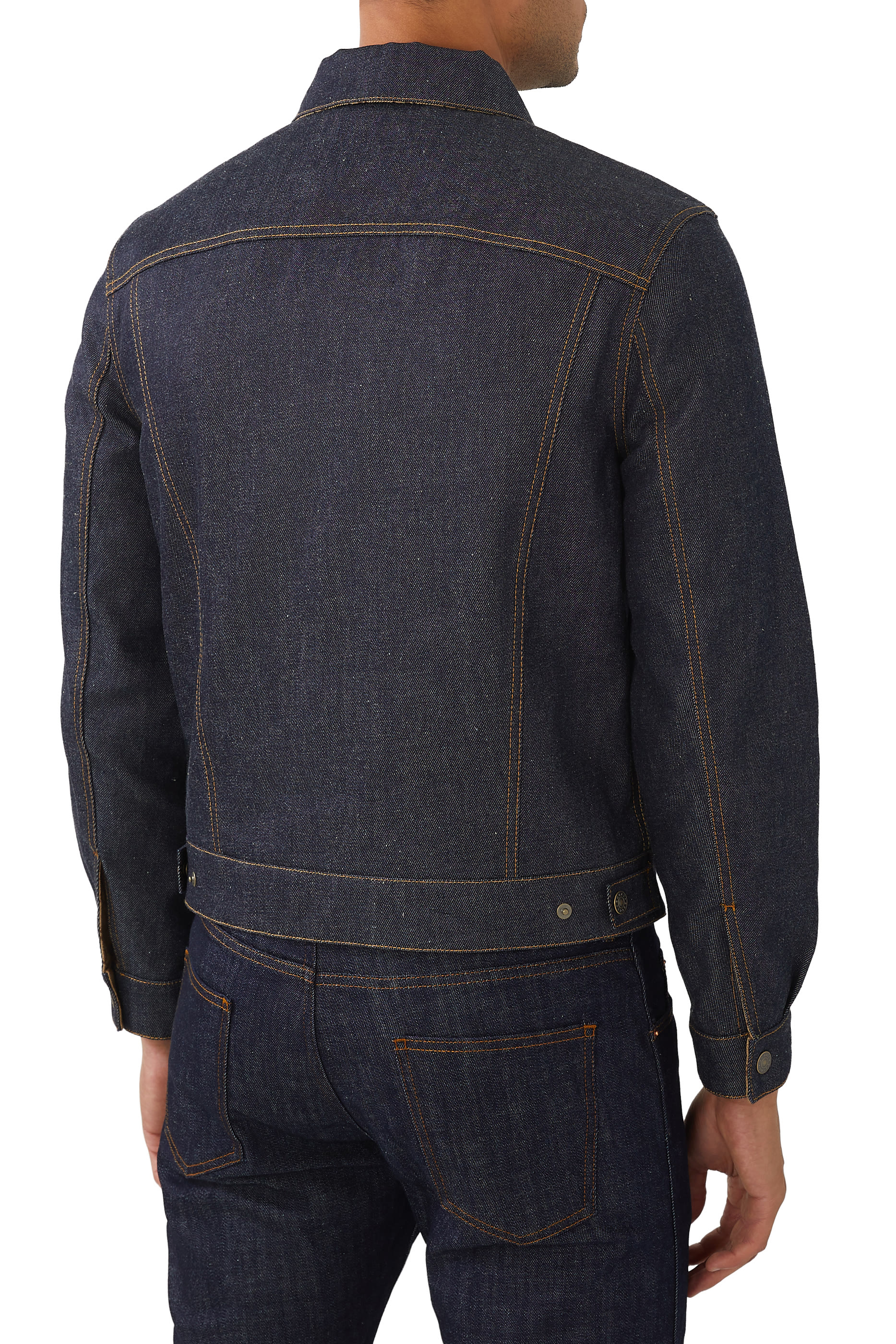 جاكيت دنيم بوجين وشعار حرفي GG