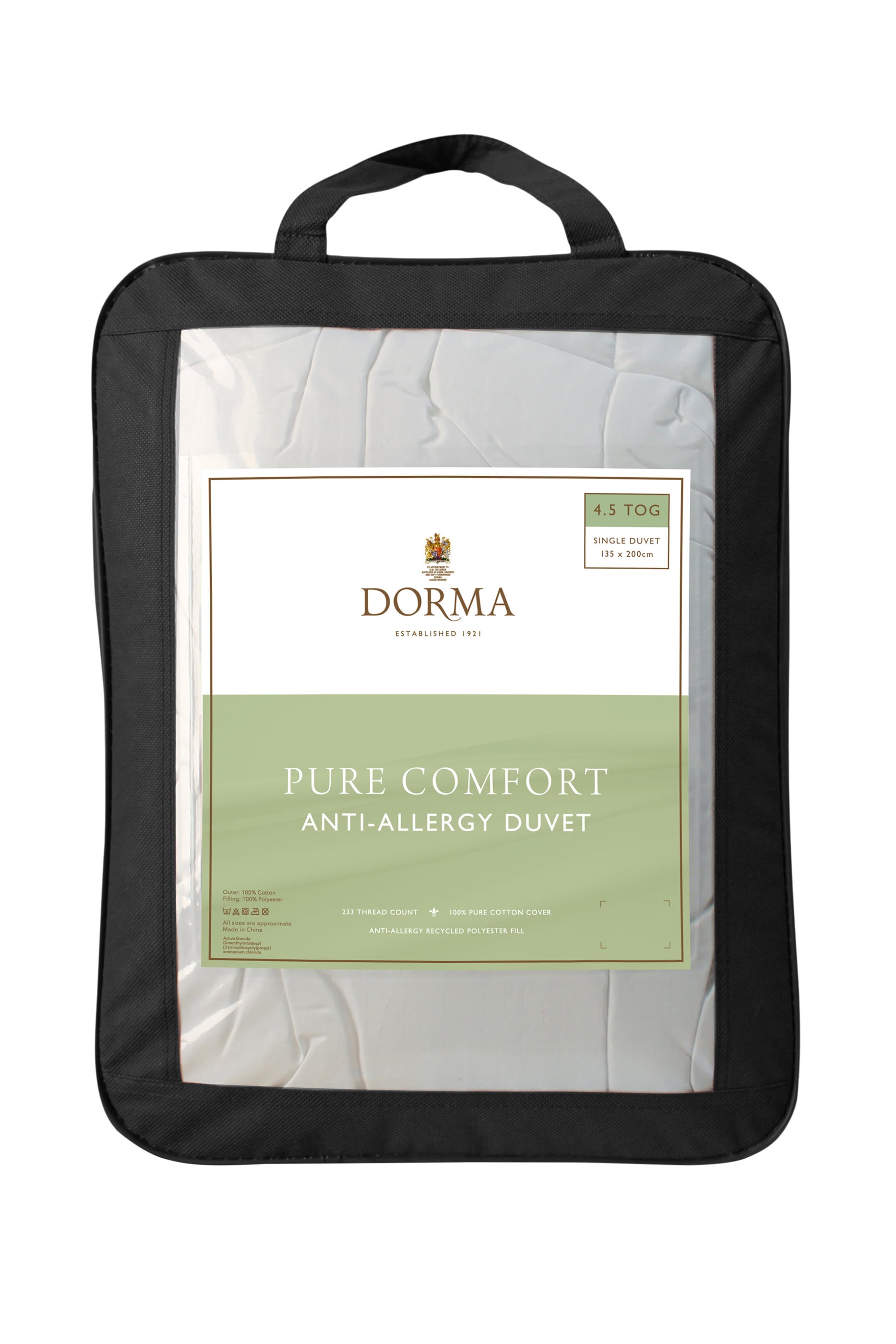Pure Comfort Anti-Allergy 4.5 Tog Duvet