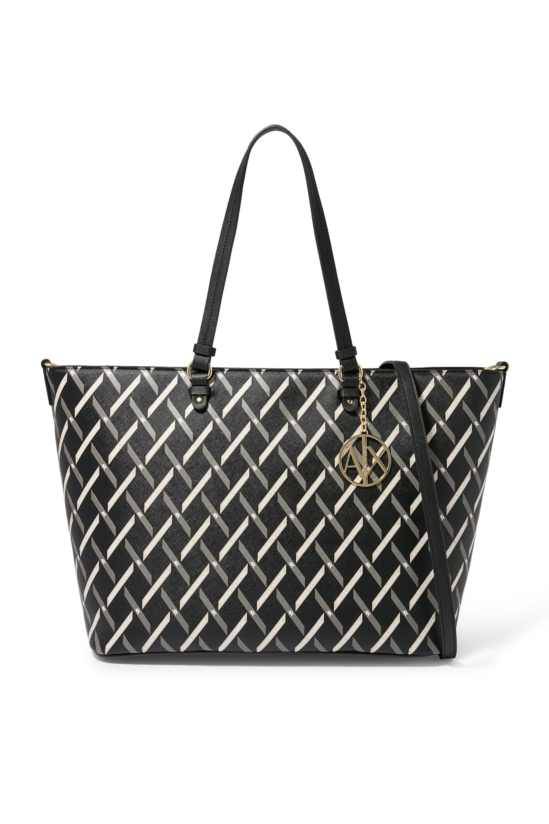 Gynger Square Patterned Lines Tote Bag